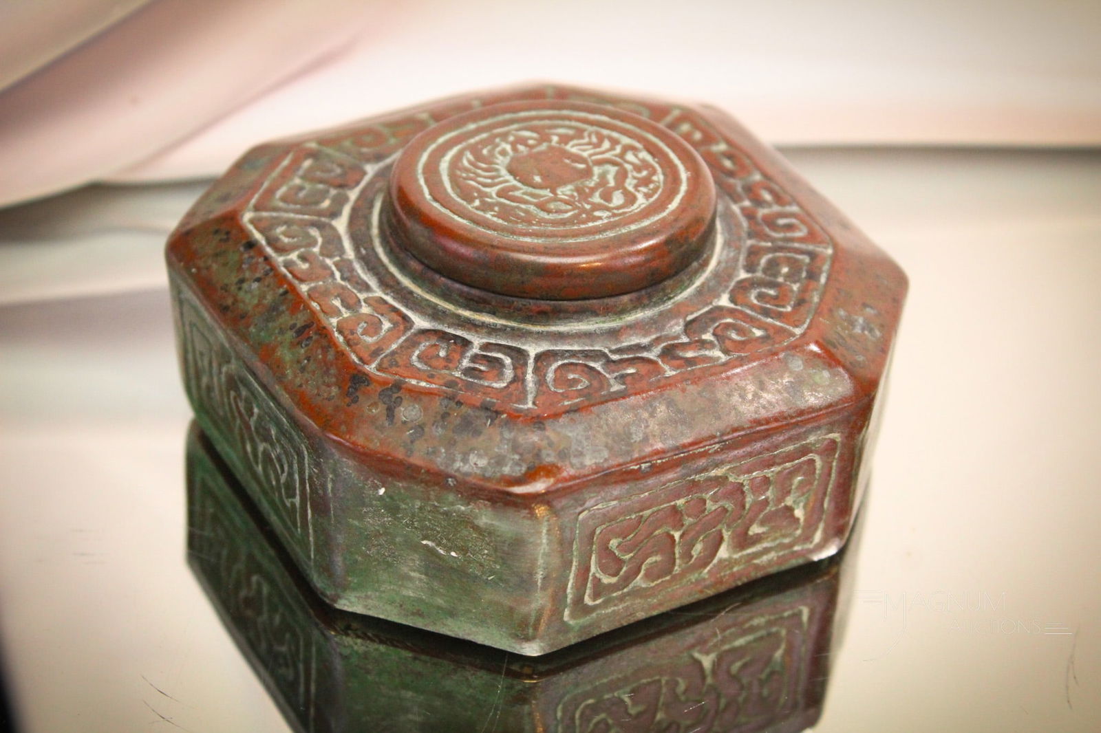 Tiffany Studios Bronze Zodiac Inkwell (1 of 7)