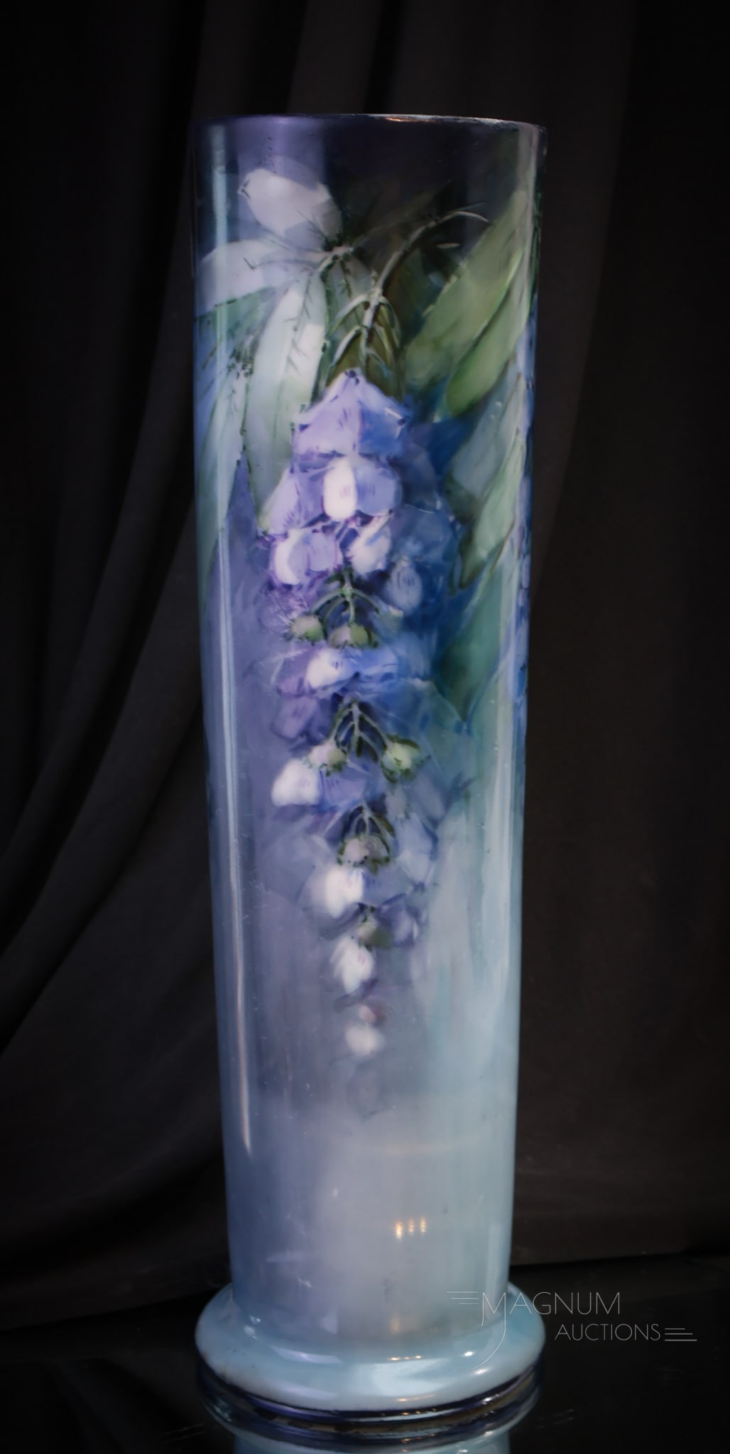 T & V France Limoges Hand Painted Porcelain 15" Wisteria Vase (1 of 8)