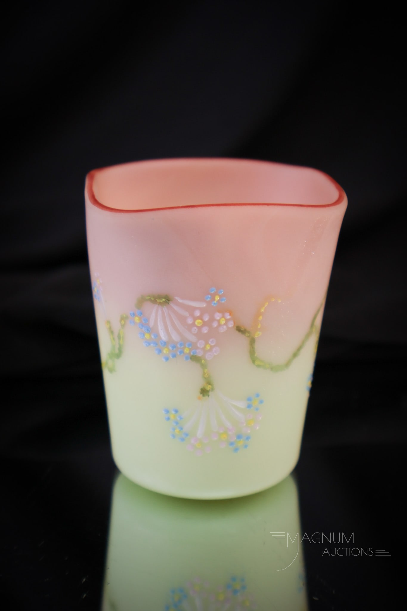 Mt. Washington Burmese Victorian Glass Toothpick Holder (1 of 6)