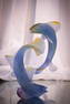 Pair Daum France Pate De Verre Fish Figurines