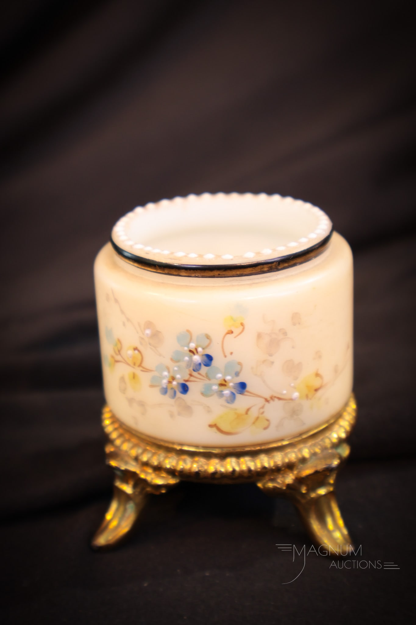 Wavecrest Victorian Glass Ormulu Toothpick Holder (1 of 5)