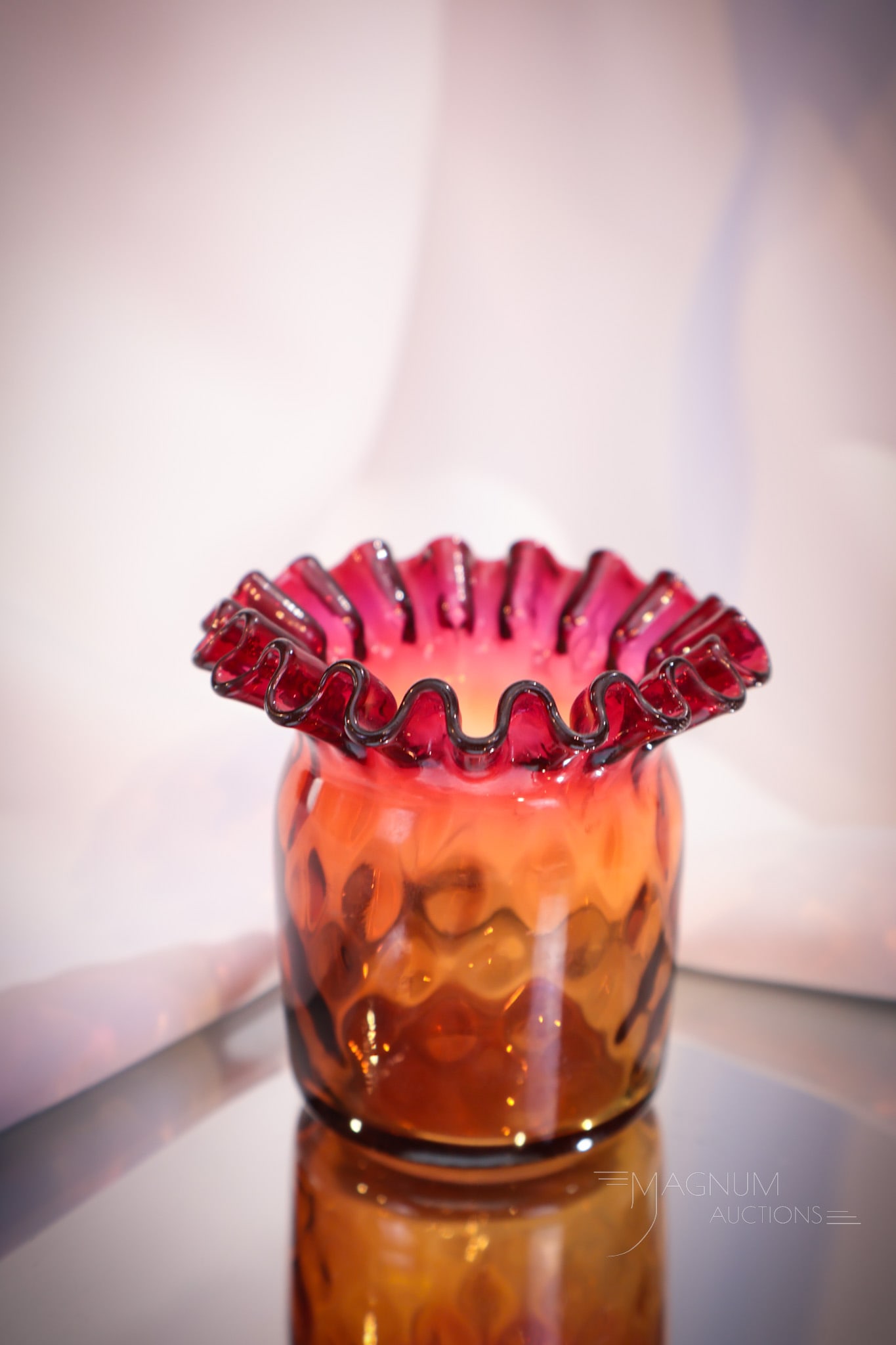 Victorian Mt. Washington Glass Amberina Toothpick Holder (1 of 4)