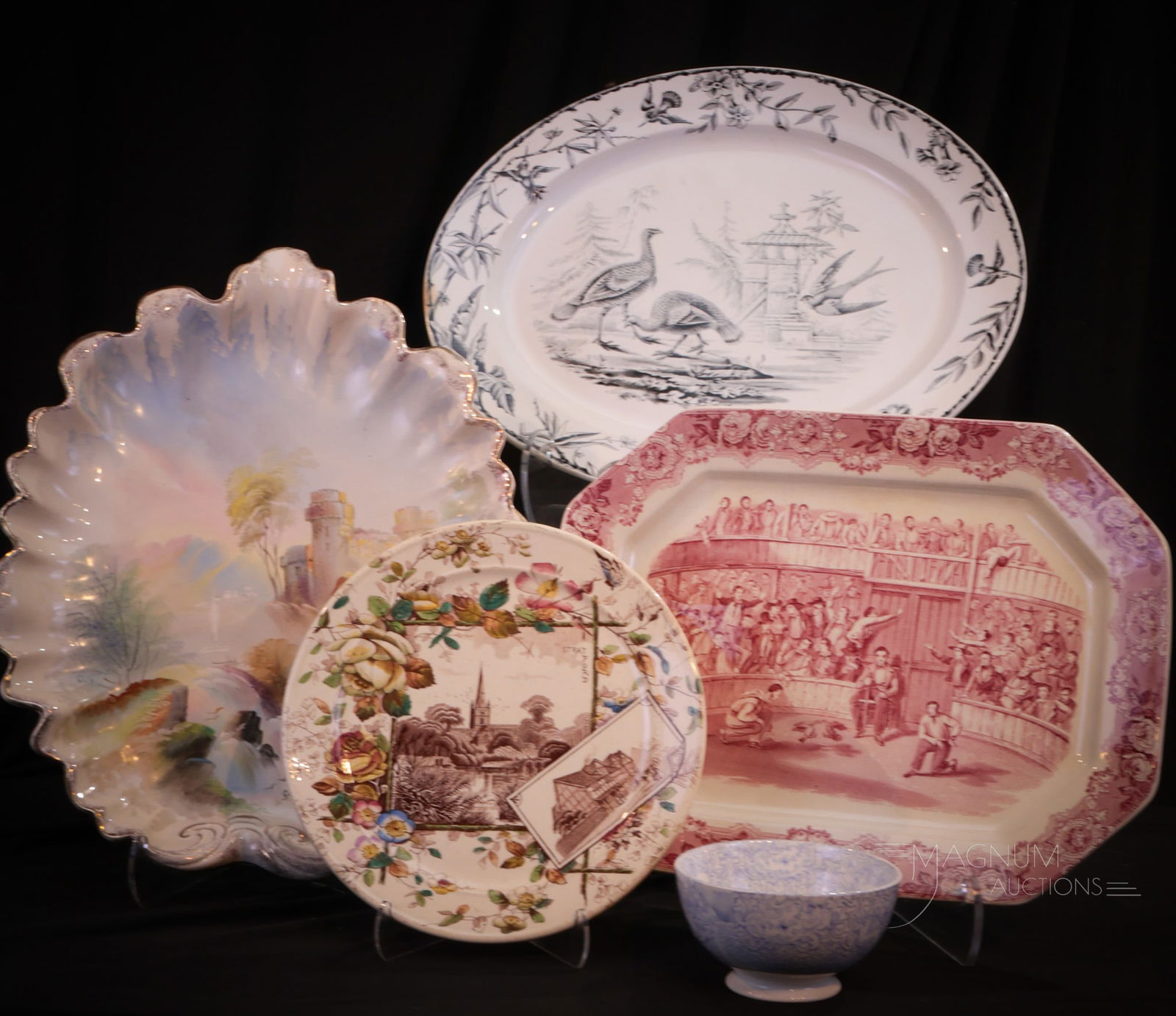 5 pc Lot English Transferware Porcelain (1 of 13)