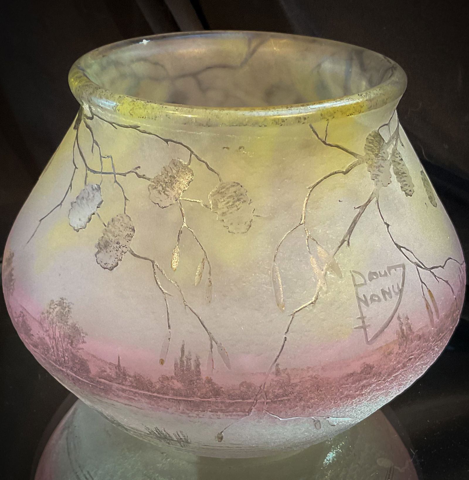 Rare Daum Nancy French Cameo Art Glass Vase (1 of 8)