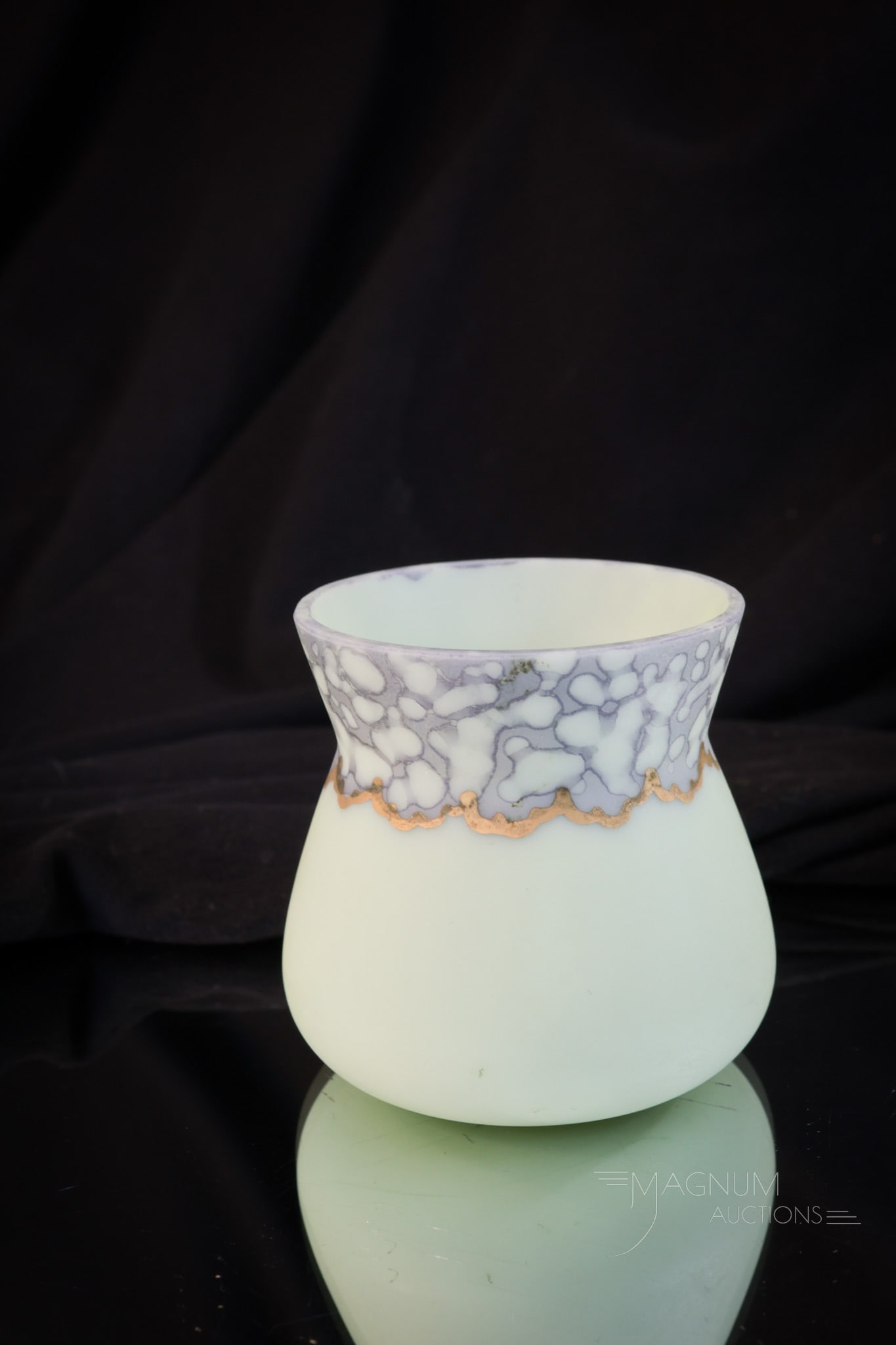 New England Glass Green Opaque Victorian Glass Toothpick Holder: Nice example of a gorgeous and seldom seen New England Glass Green Opaque Victorian Toothpick Holder. This one has delightful staining and perfect green color. It stands tall and proud at 2" tall.