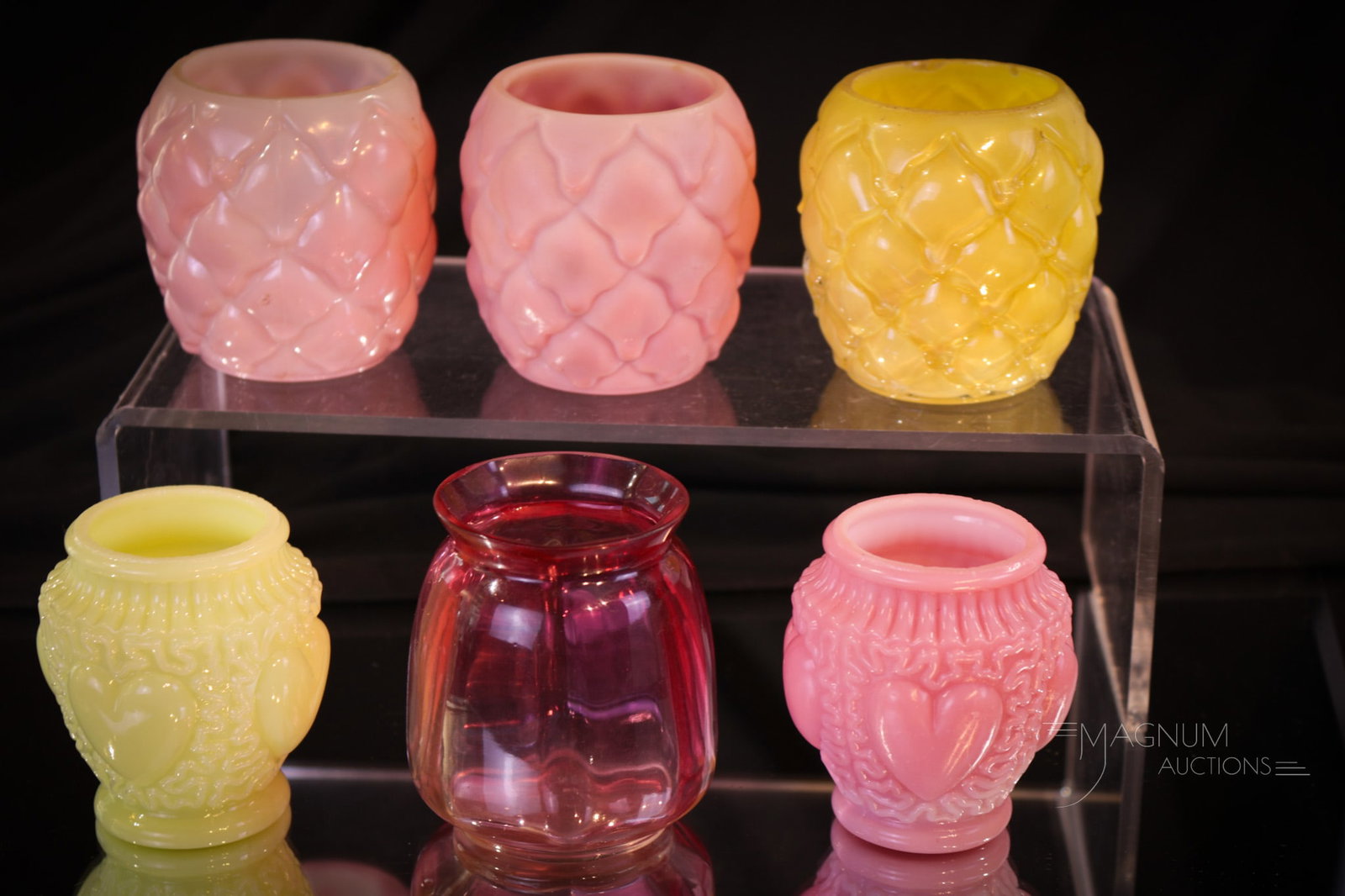 6 pc Lot Victorian Glass Toothpick Holders Consolidated & More (1 of 4)