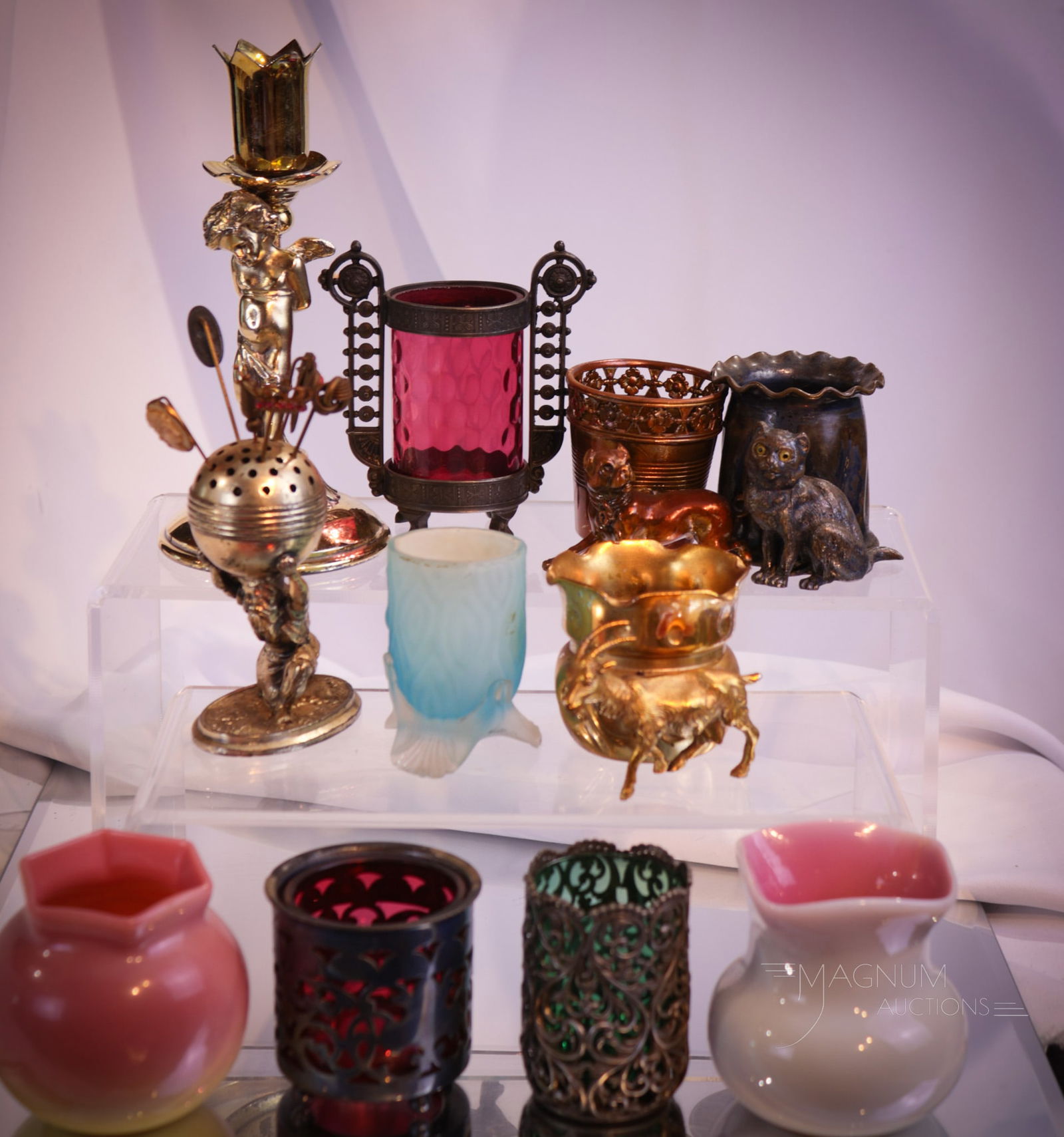 11 pc  Lot Victorian Silverplate Glass & More Toothpick Holders & More (1 of 6)