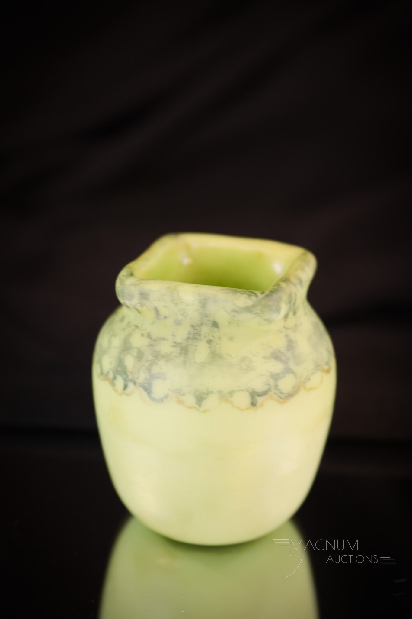 Green Opaque Square Glass Toothpick Holder (1 of 6)