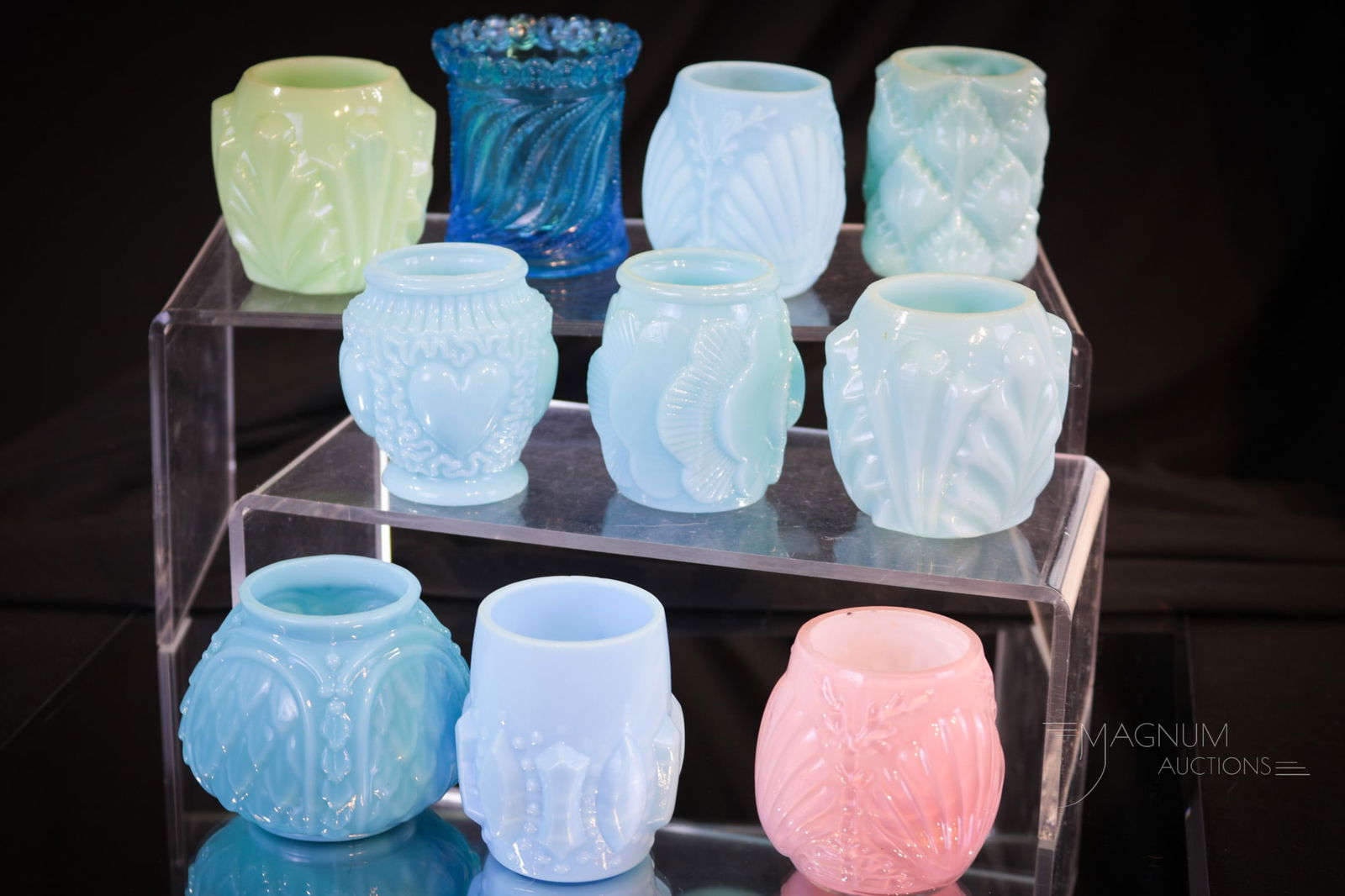 10 pc Lot Victorian Glass Toothpick Holders Consolidated & More (1 of 4)