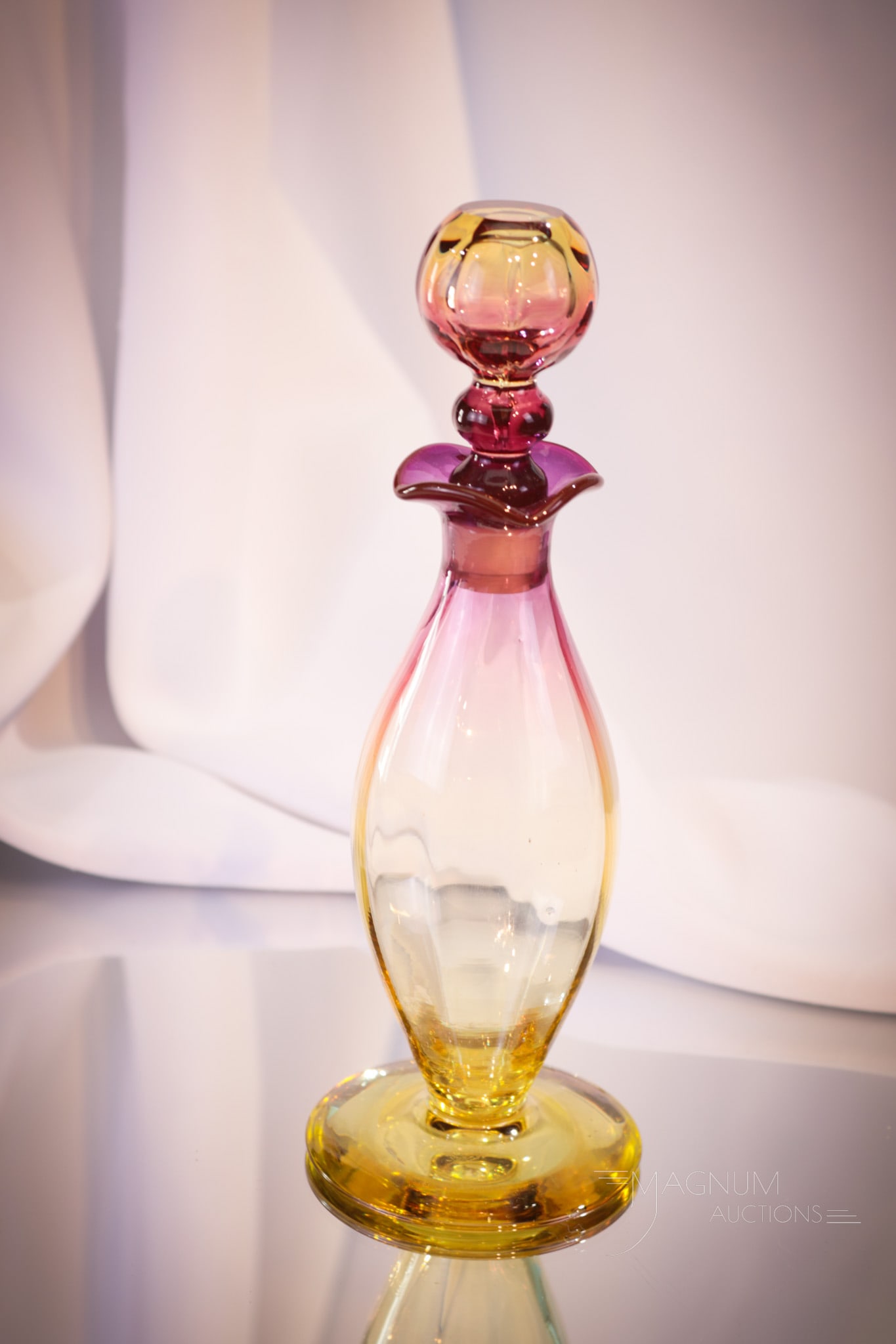 Libbey Amberina Victorian Cologne Perfume Bottle (1 of 6)