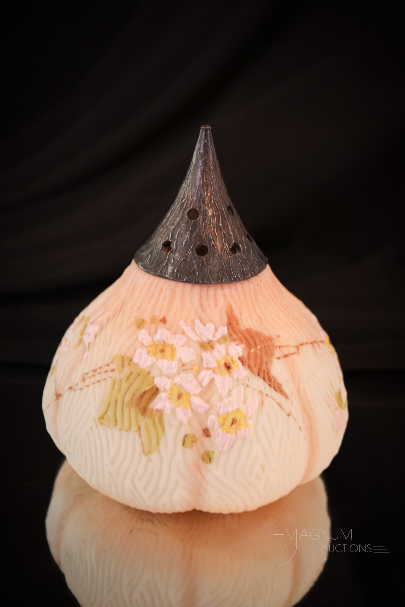 Mt. Washington Victorian Enameled Glass Fig Sugar Shaker (1 of 6)