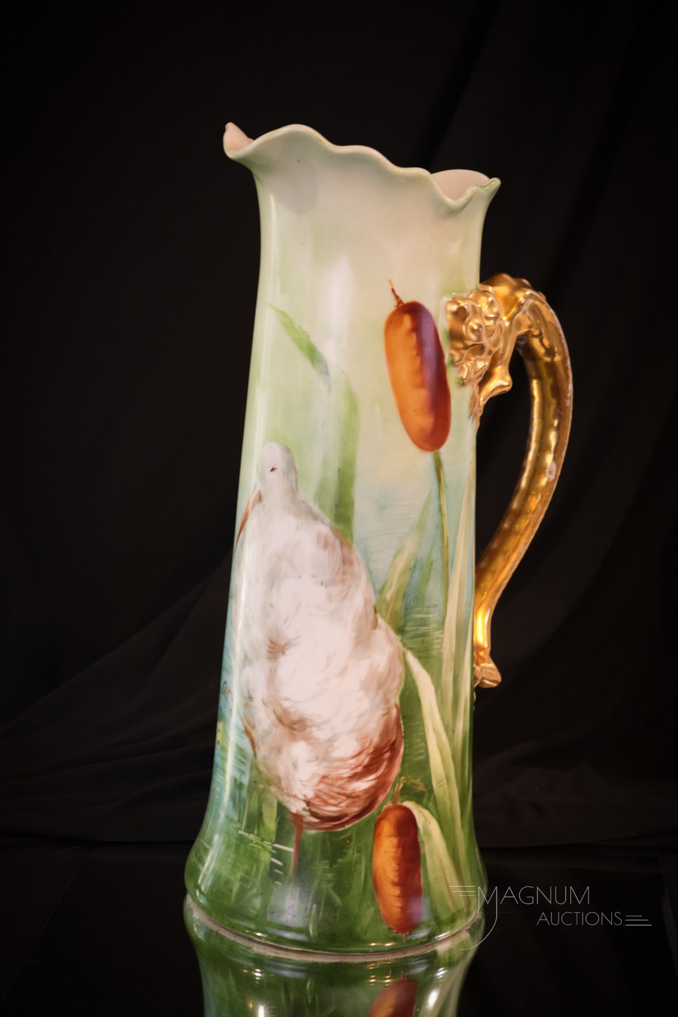 JPL France Egret 15" Tankard Hand Painted Limoges Porcelain (1 of 8)