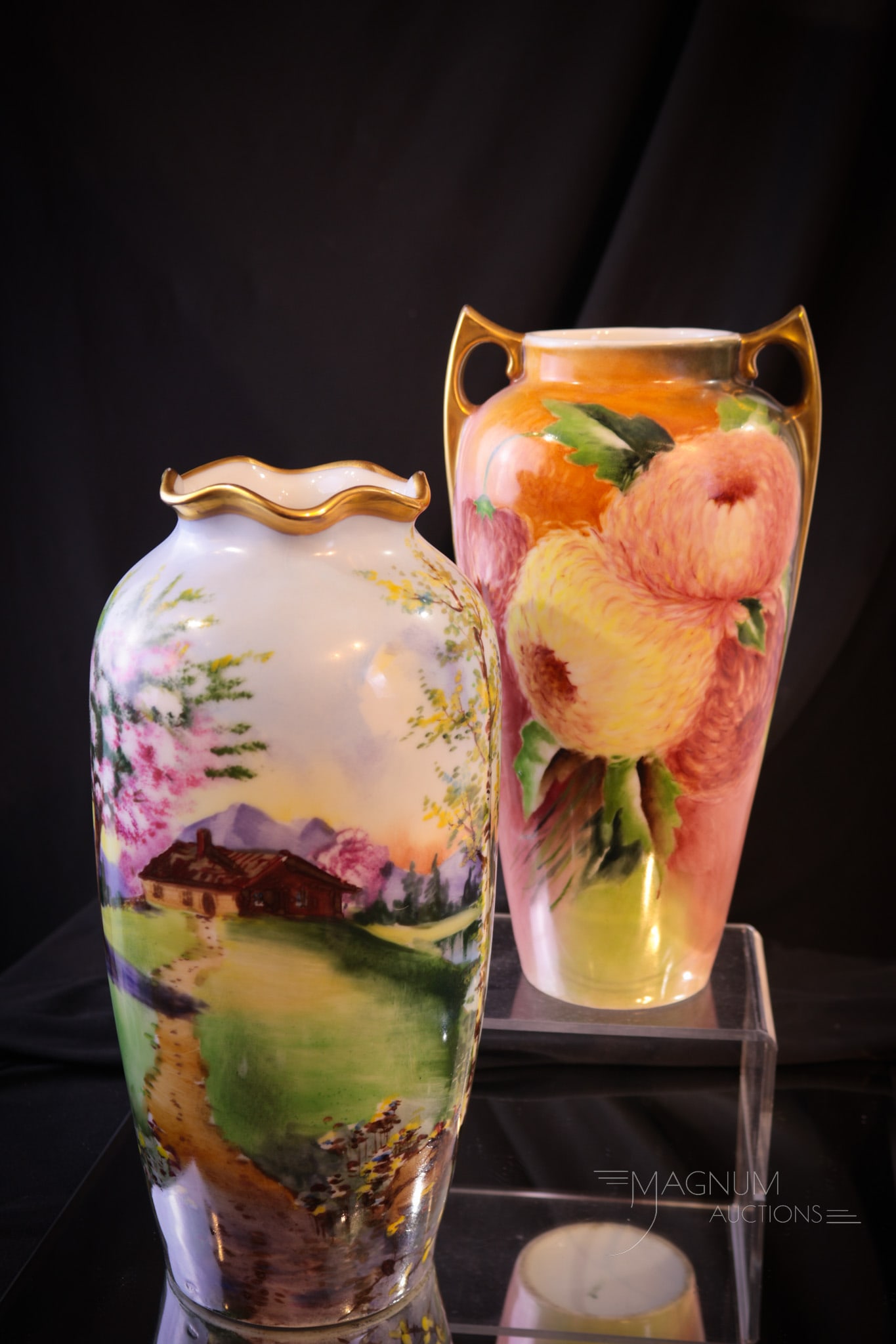 2 pc Lot Hand Painted Porcelain Austria & Bavaria (1 of 8)