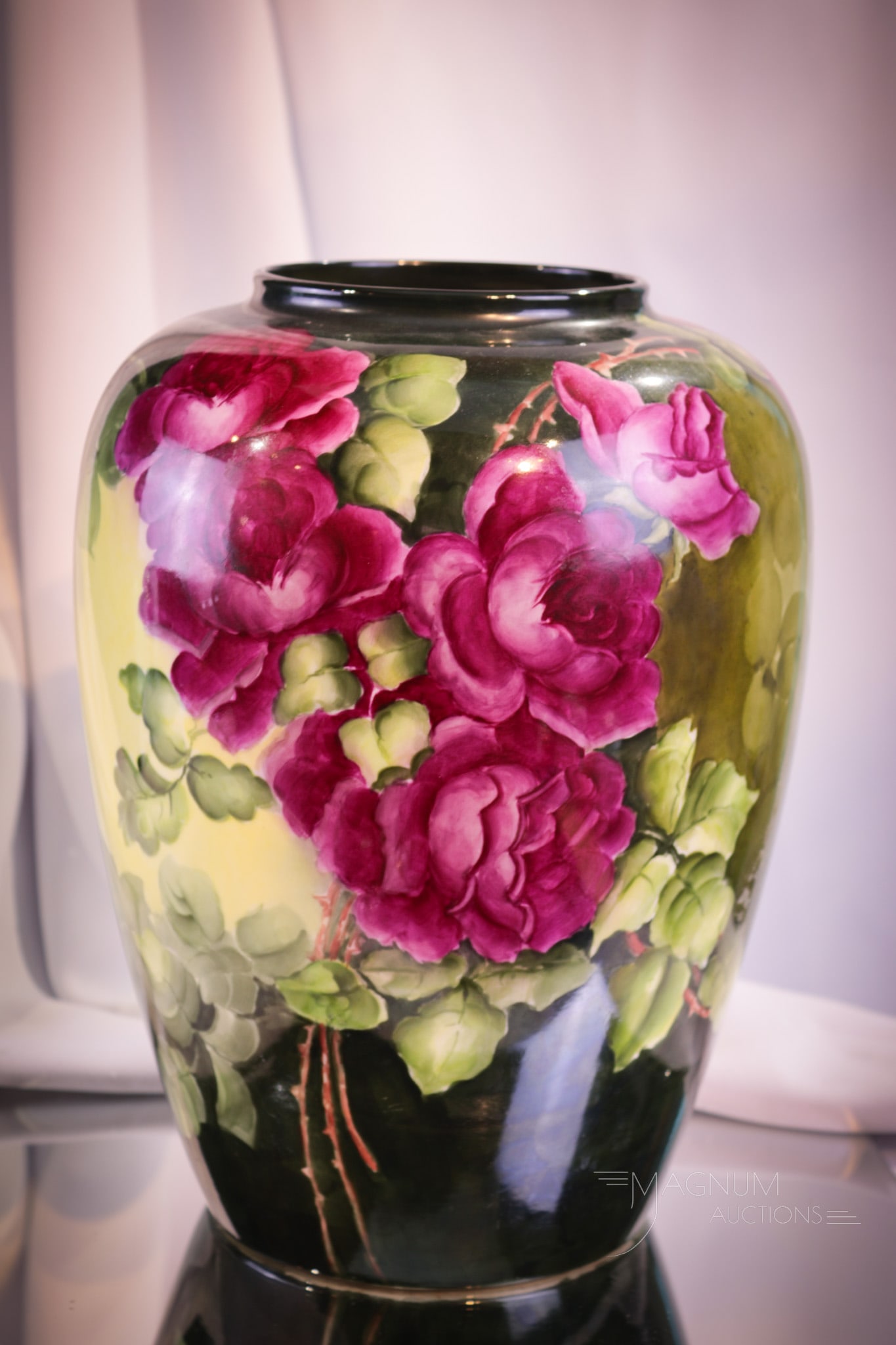 Lenox Belleek Hand Painted Porcelain Roses Vase (1 of 8)