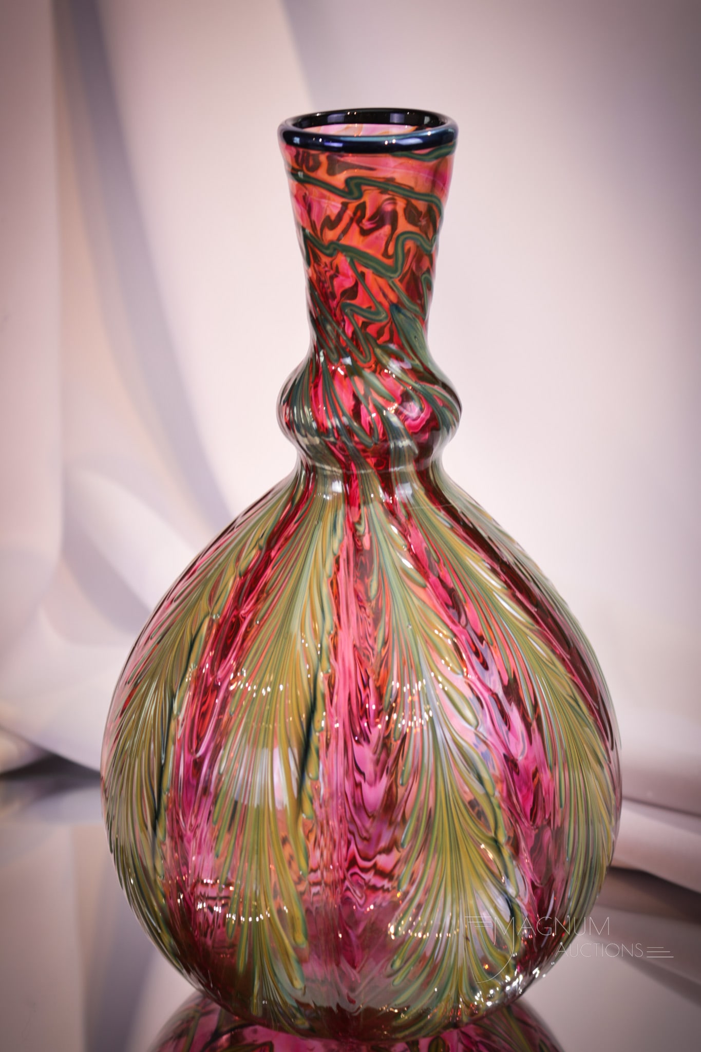 Charles Lotton 1987 Art Glass vase (1 of 7)