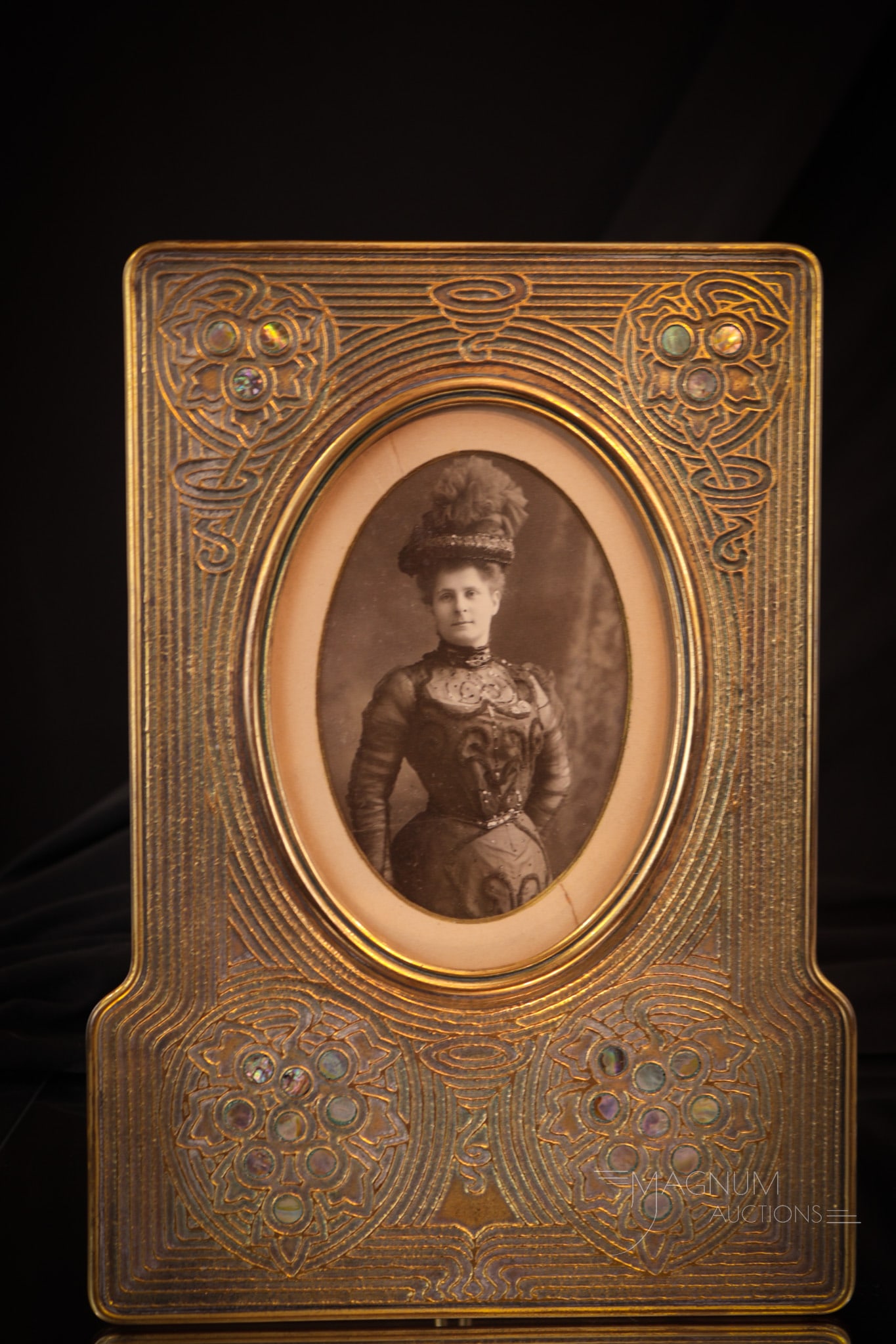 Signed Tiffany Studios New York Abalone Picture Frame (1 of 8)