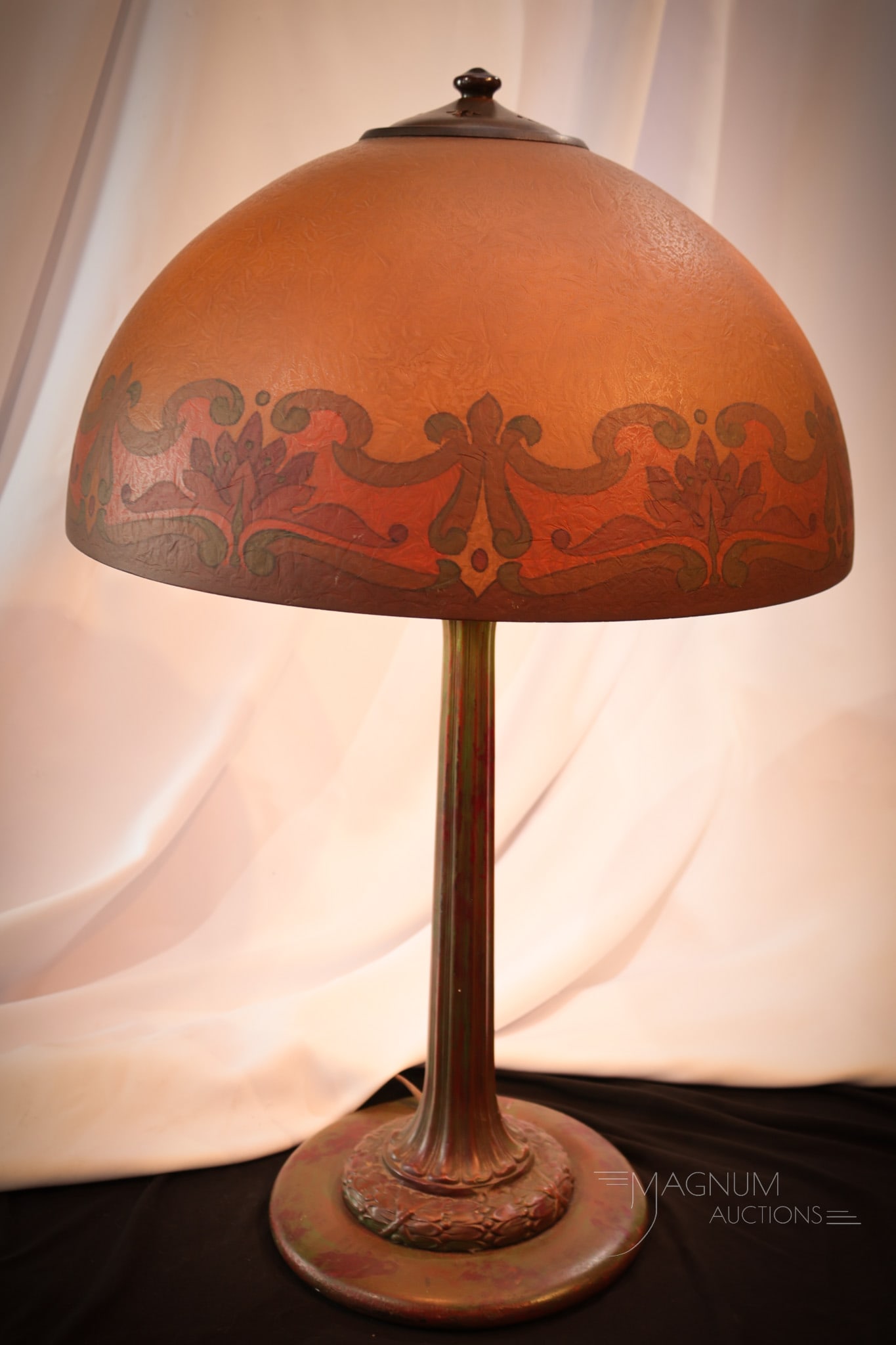 Handel Obverse Painted Arts & Crafts Period Table Lamp (1 of 15)