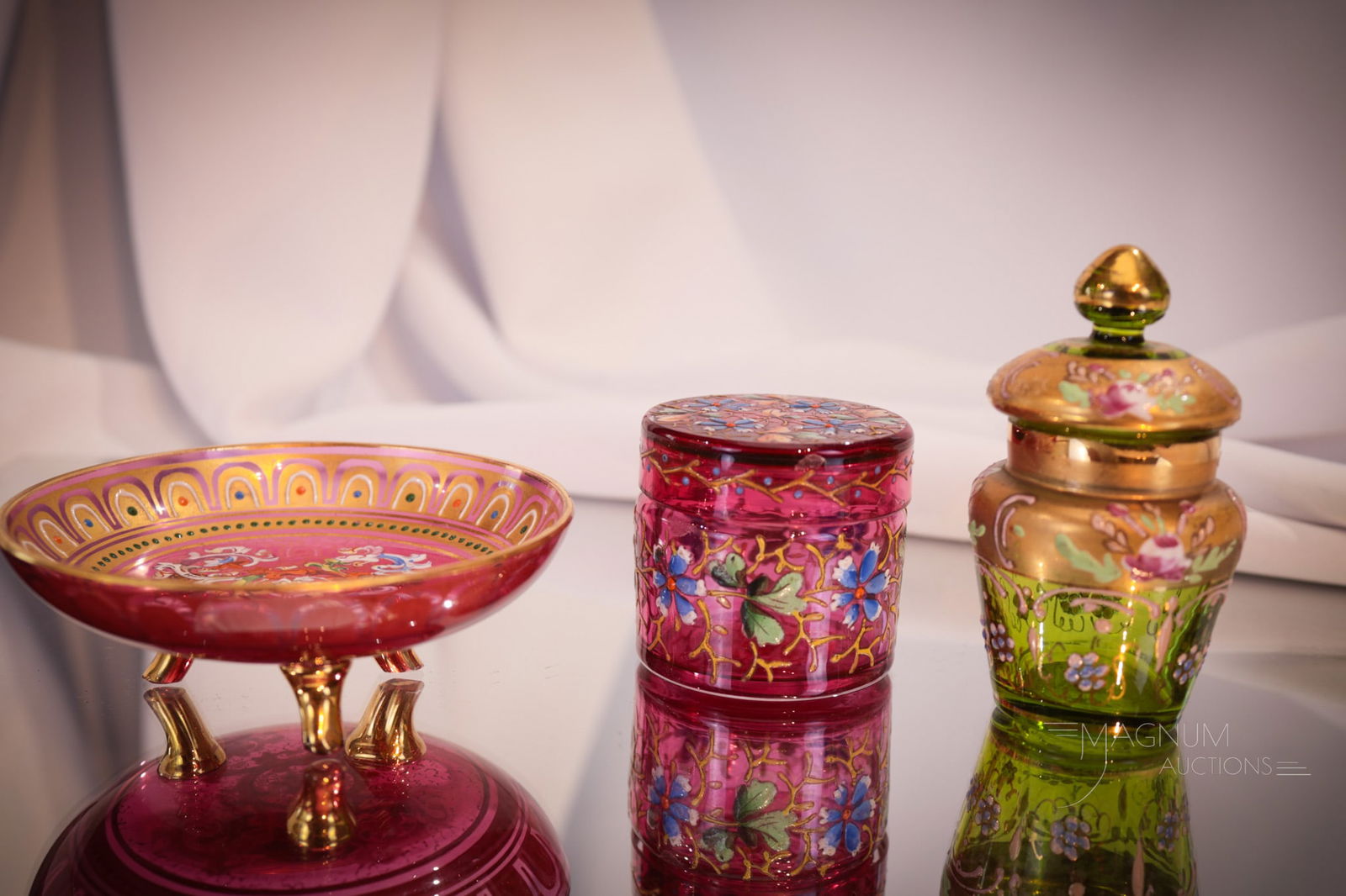 3 pc Lot Moser Miniature Glass Collectibles (1 of 10)