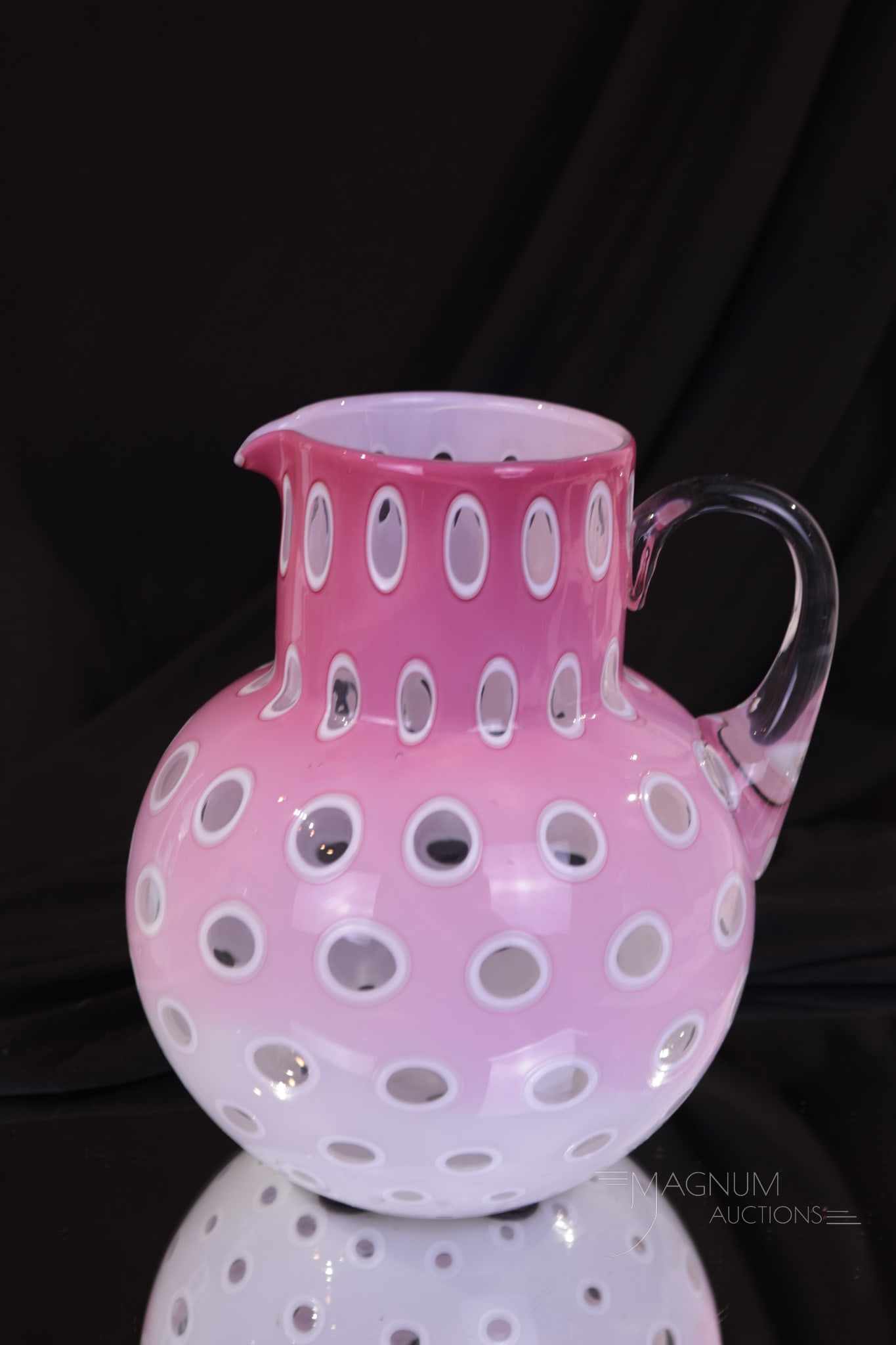 Harrach Kralik Cut Windows Overlay Victorian Water Pitcher (1 of 5)