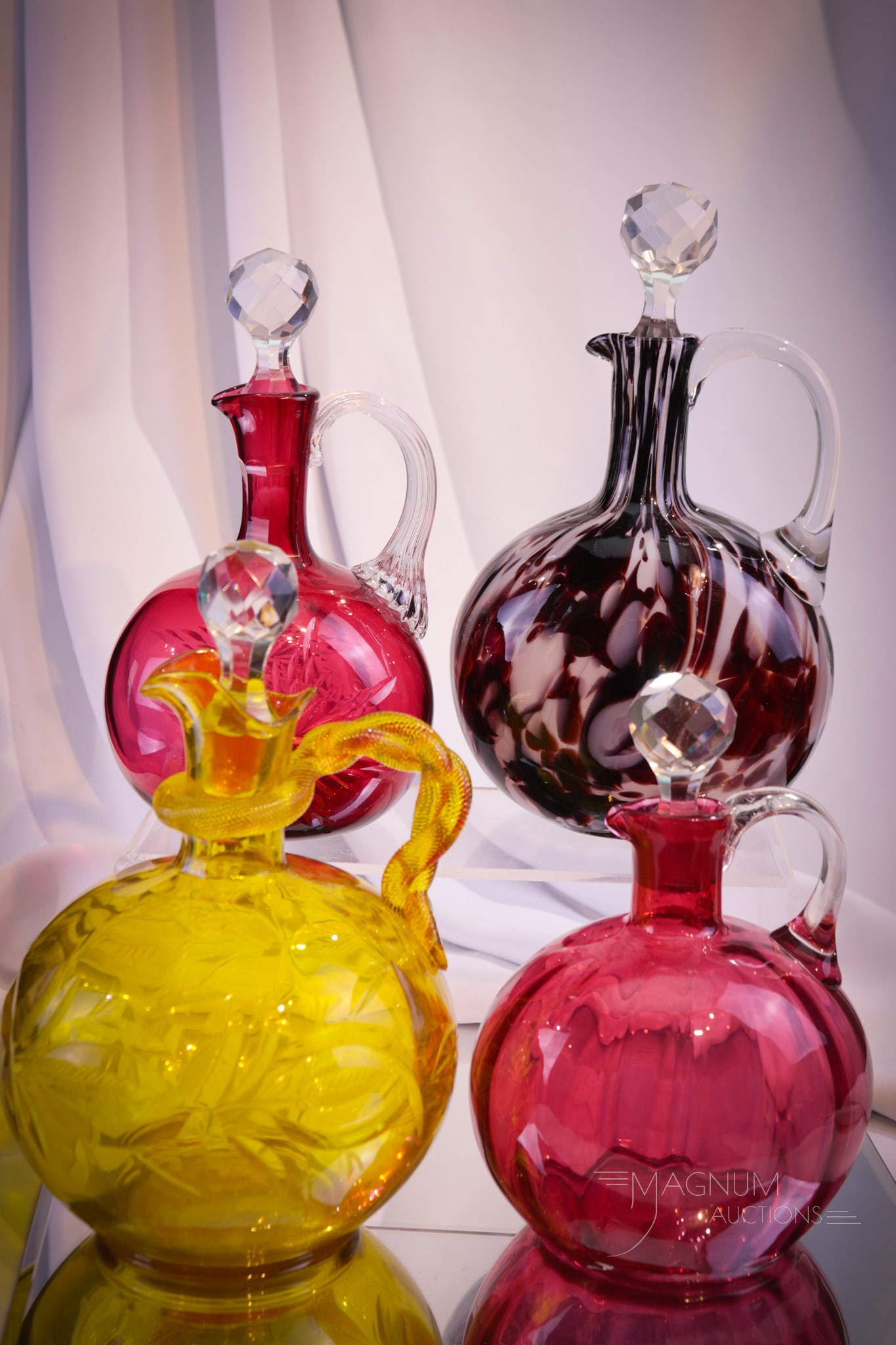 4 pc Lot Victorian Glass Claret Decanters (1 of 11)