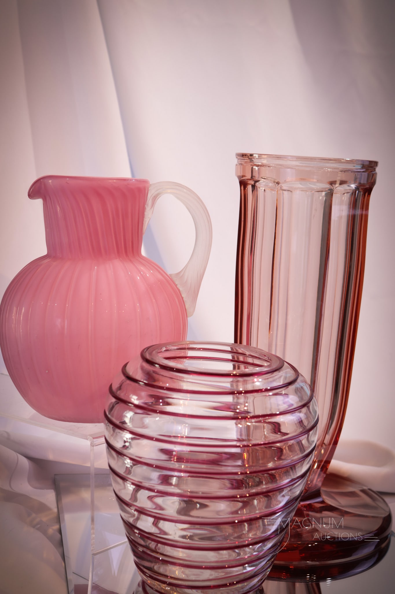 3 pc Lot Victorian Depression & Studio Glass (1 of 10)