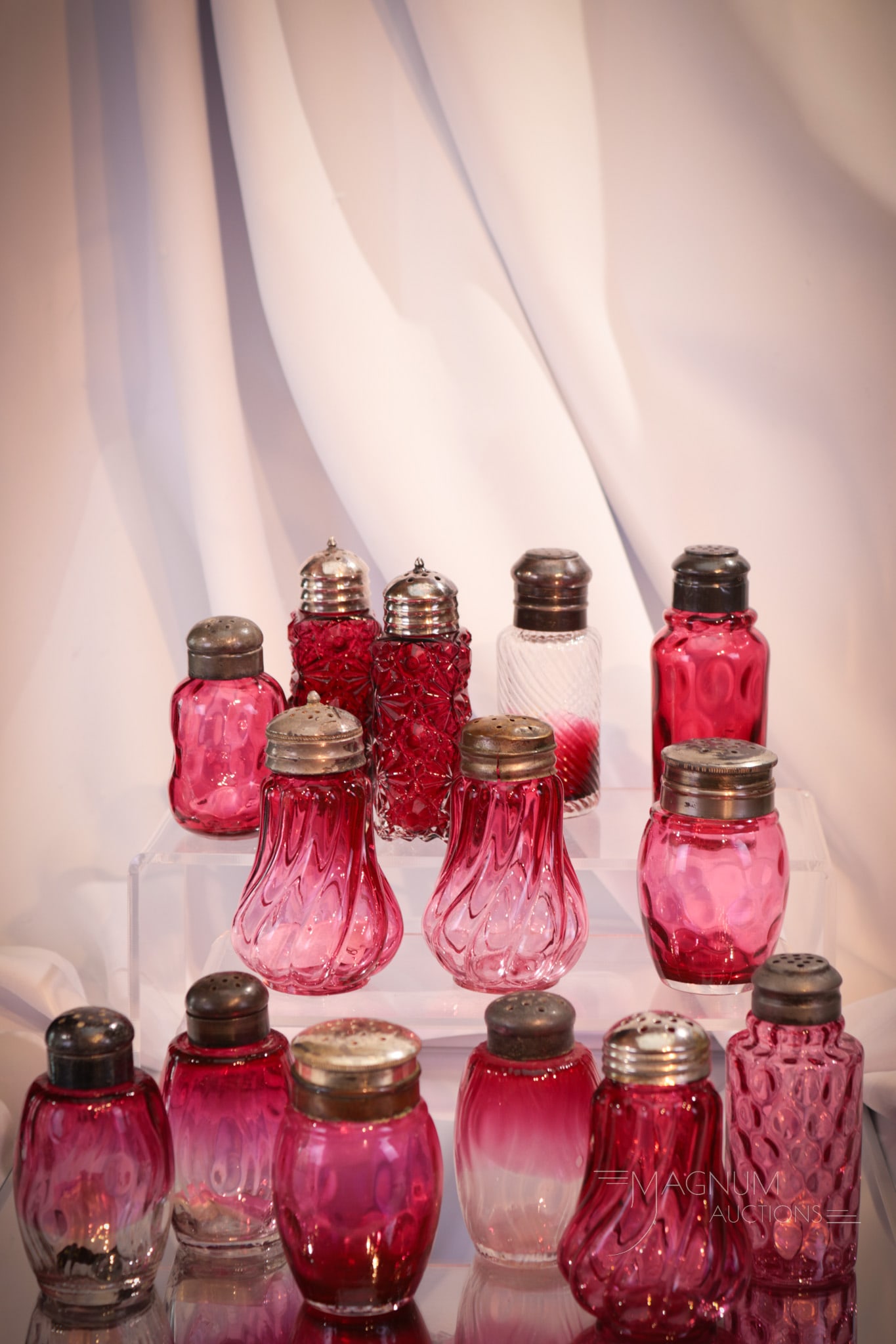 14 pc Lot Cranberry Rubina Victorian Glass Salt Shakers (1 of 3)