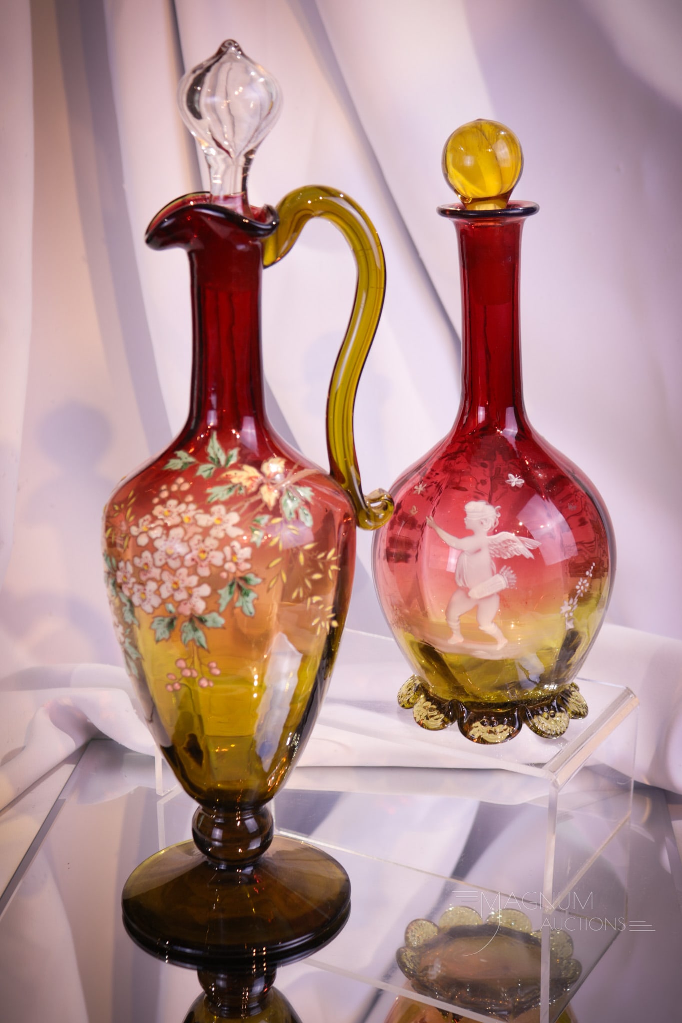2 pc Lot of Amberina Glass Pleasures (1 of 10)