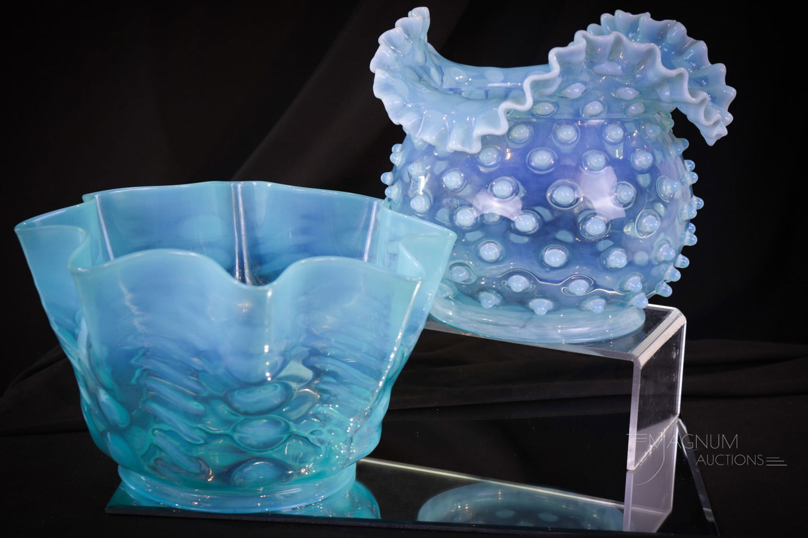 2 pc Lot Hobbs's Victorian Glass Lamp Shades (1 of 7)