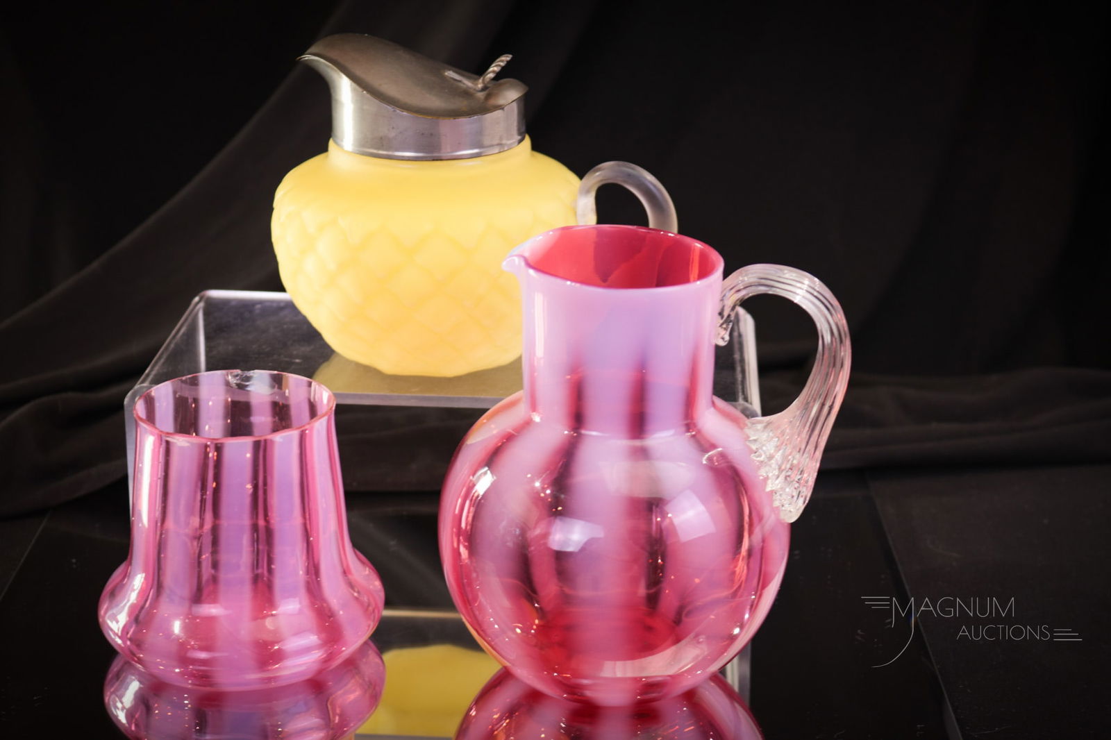 3 pc Lot Victorian Consolidated & Opalescent Glass (1 of 13)