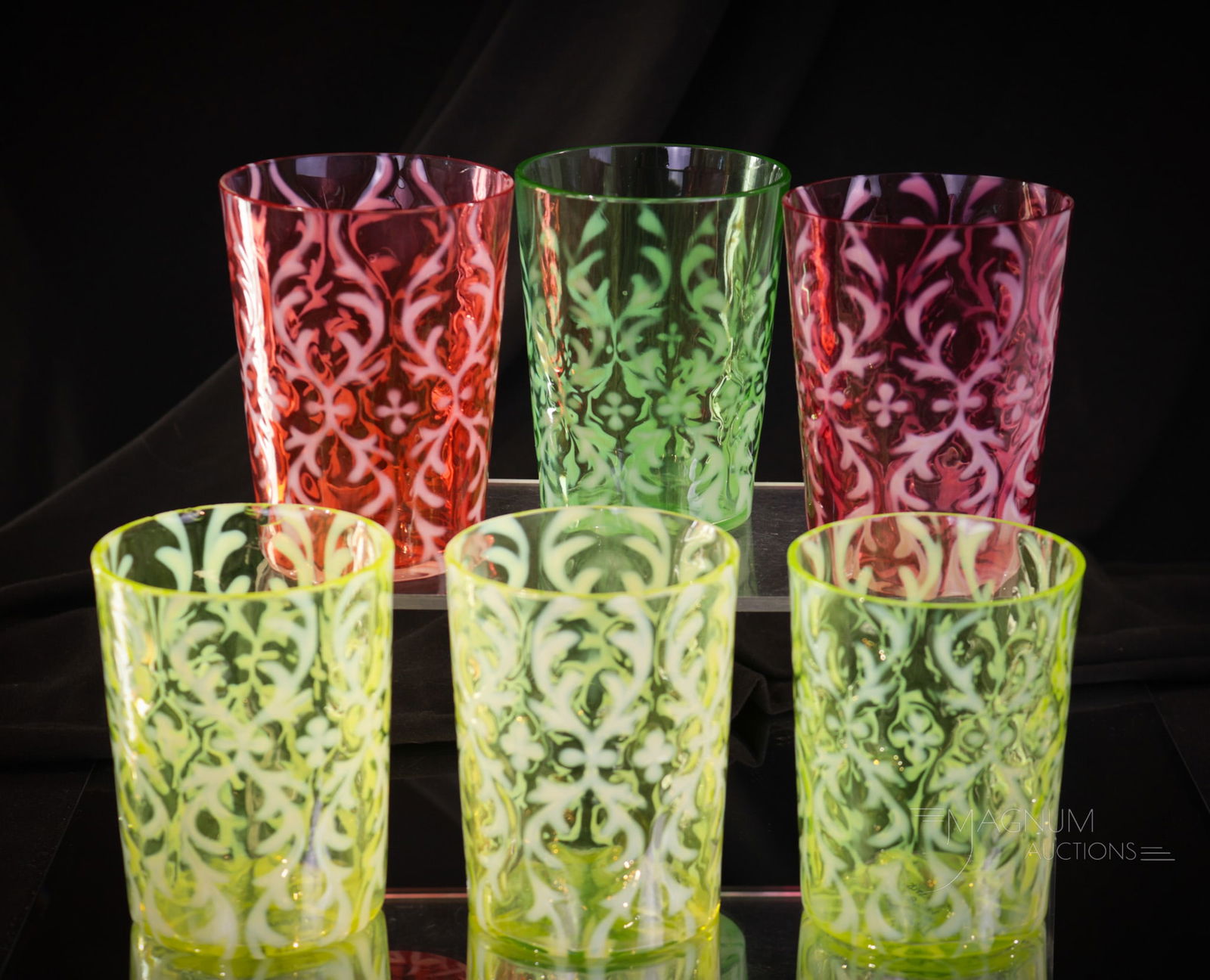 6 pc Lot Northwood Spanish Lace Victorian Glass Tumblers (1 of 10)