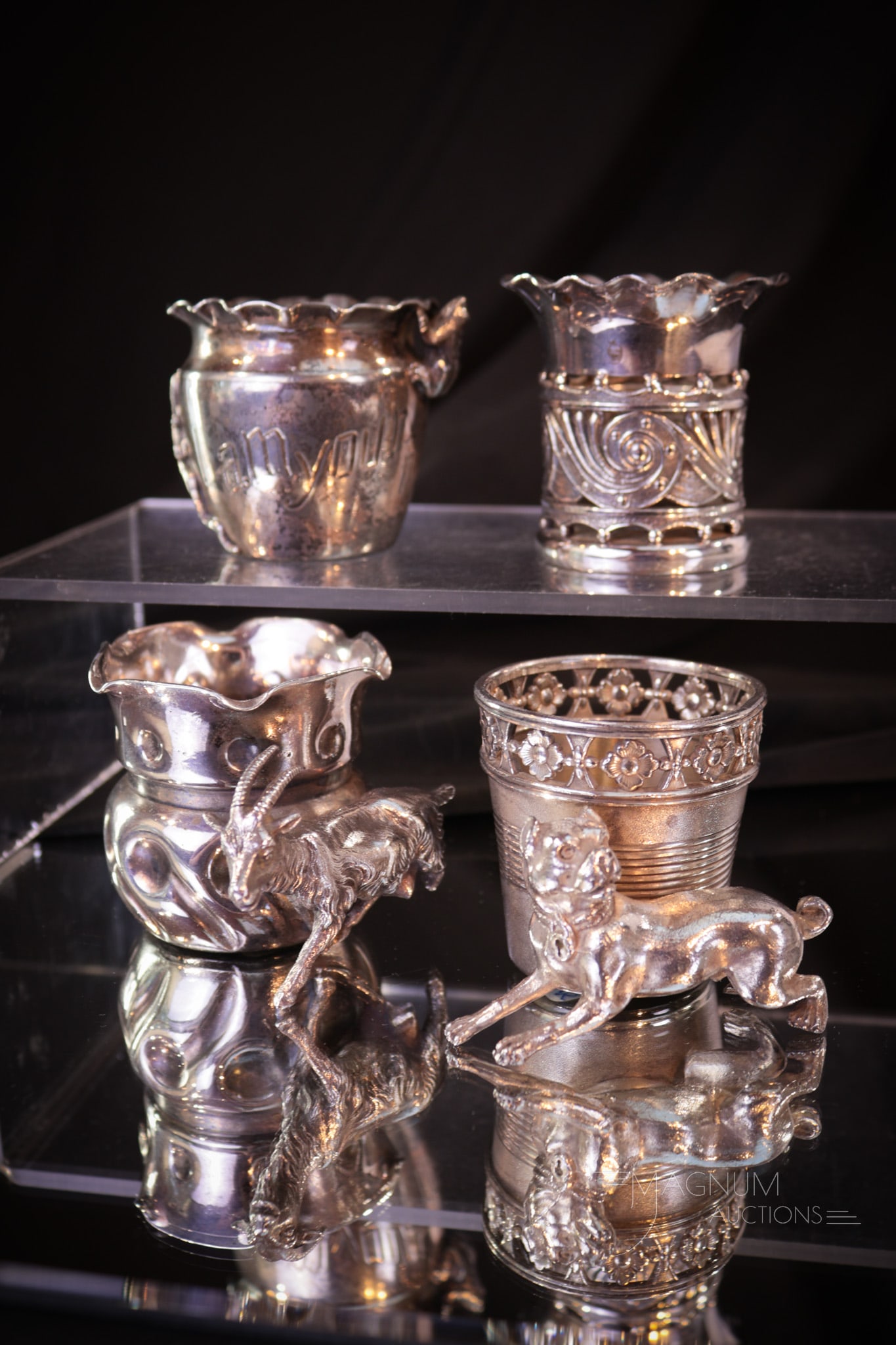 4 pc Lot Figural Silverplate Victorian Toothpick Holders Meriden Tufts Webster & More (1 of 11)