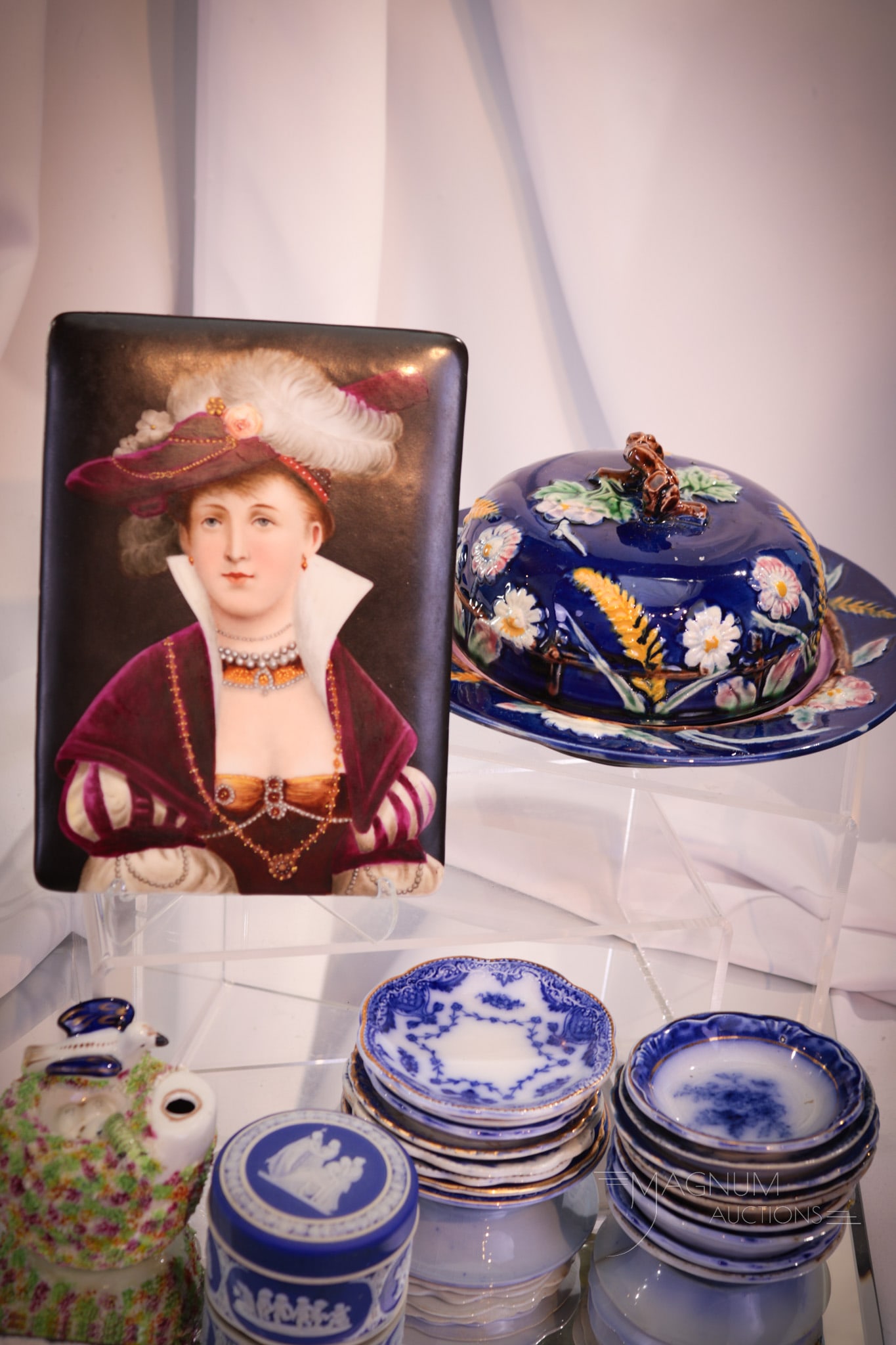 21 pc Lot Majolica Flow Blue Wedgwood & More (1 of 9)