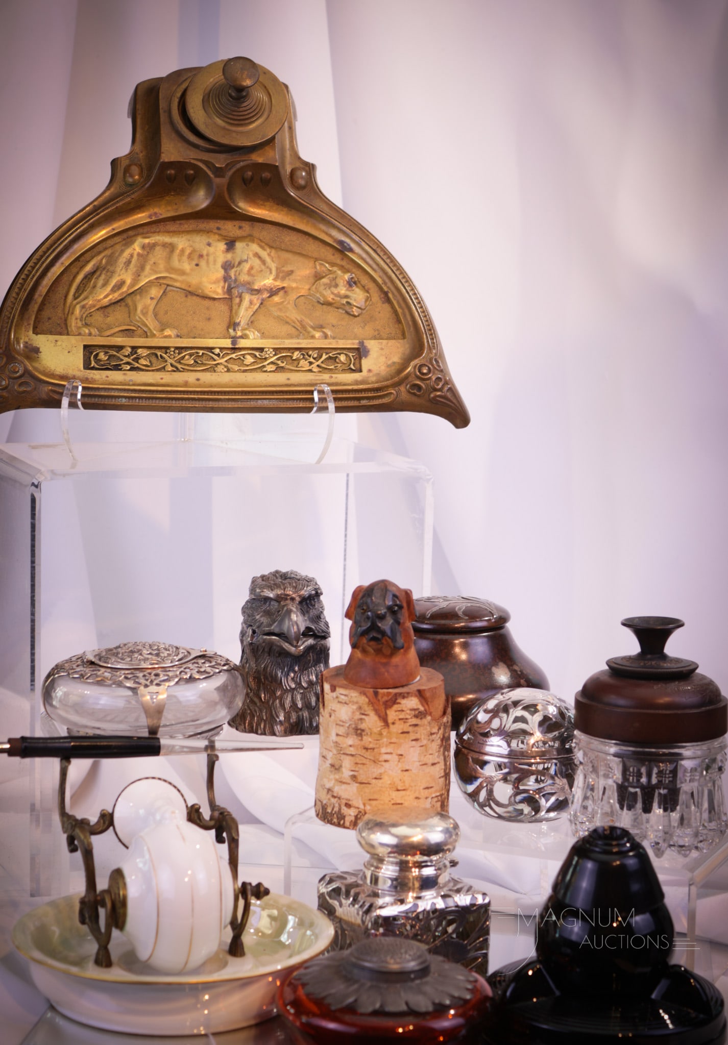 11 pc Lot of Plenty of Inkwells Sterling Overlay & More (1 of 9)