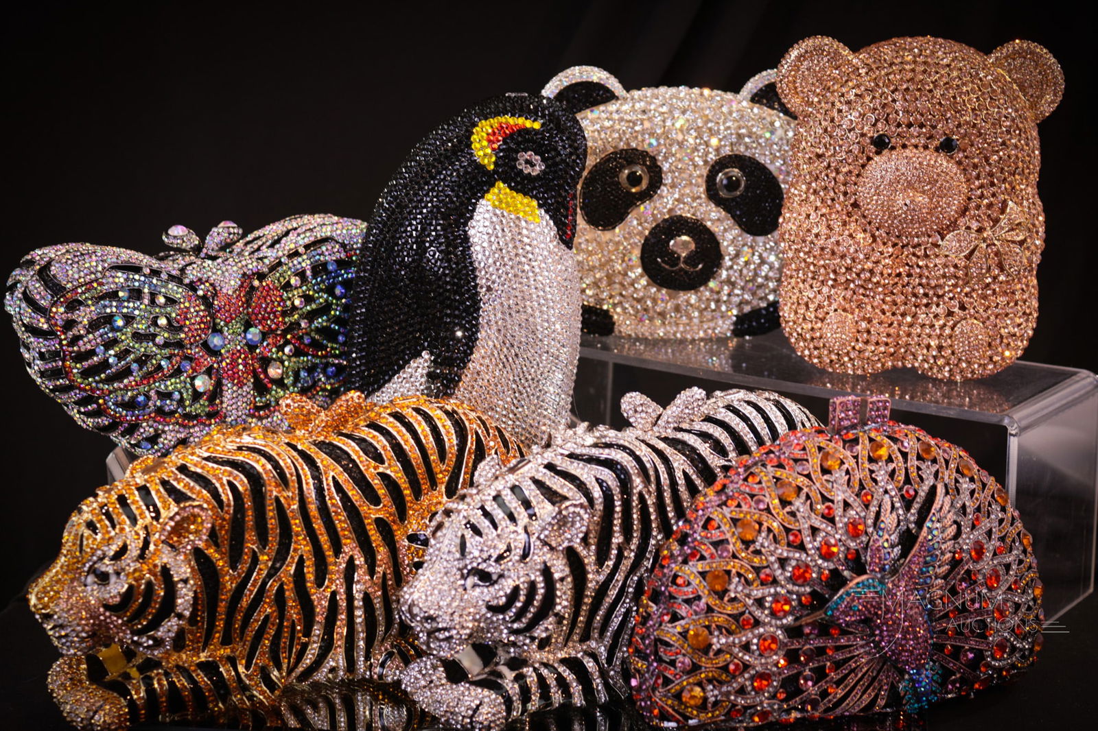 7 pc Lot Charles Dary Jeweled Evening Clutch Purses in Box (1 of 12)