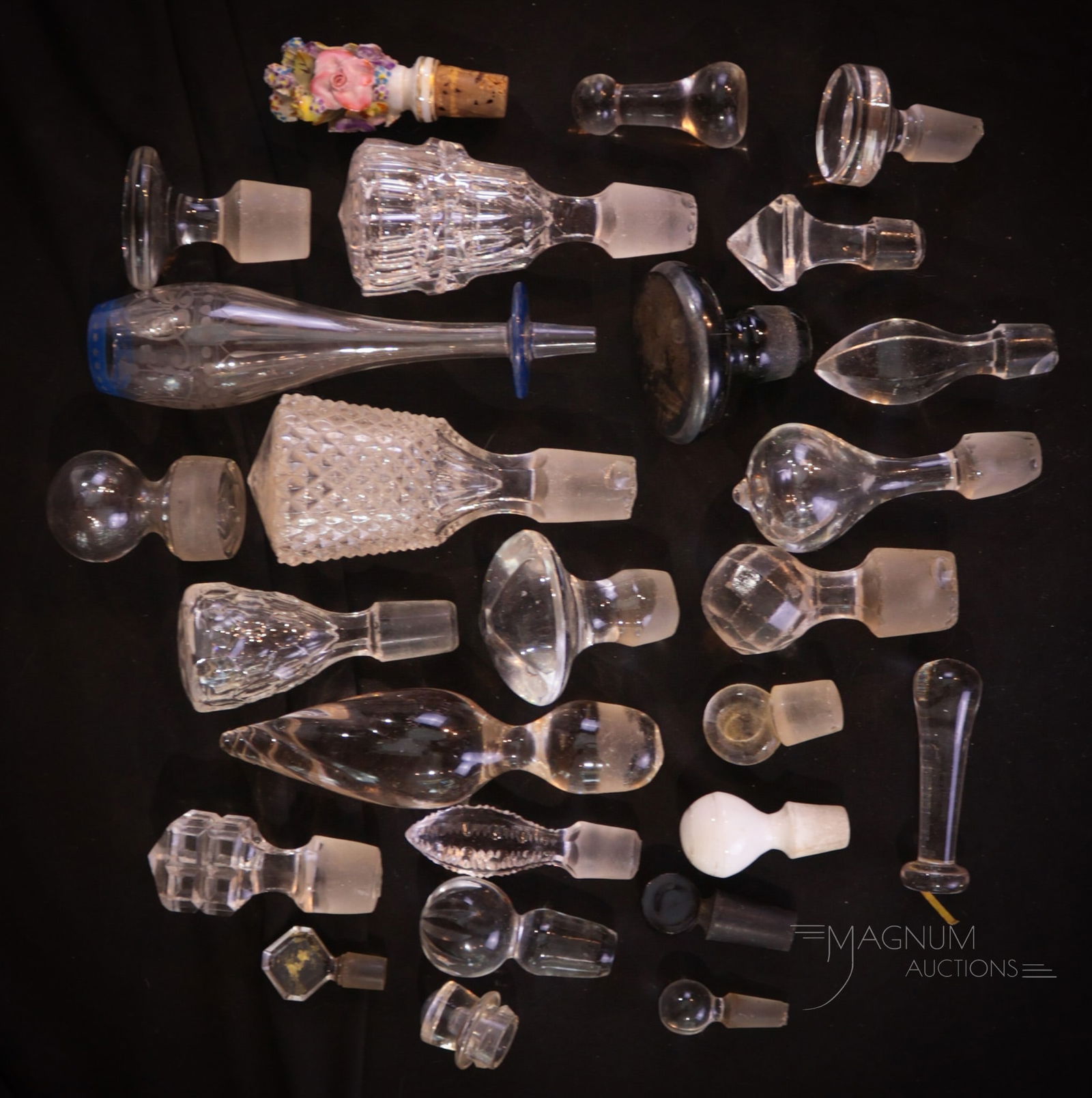 26 pc Lot Antique Glass Bottle Stoppers (1 of 5)