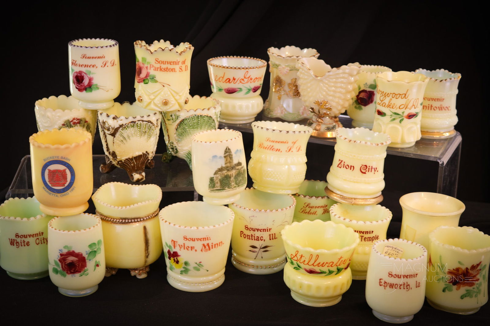 26 pc Lot Victorian Glass Toothpick Holders (1 of 6)