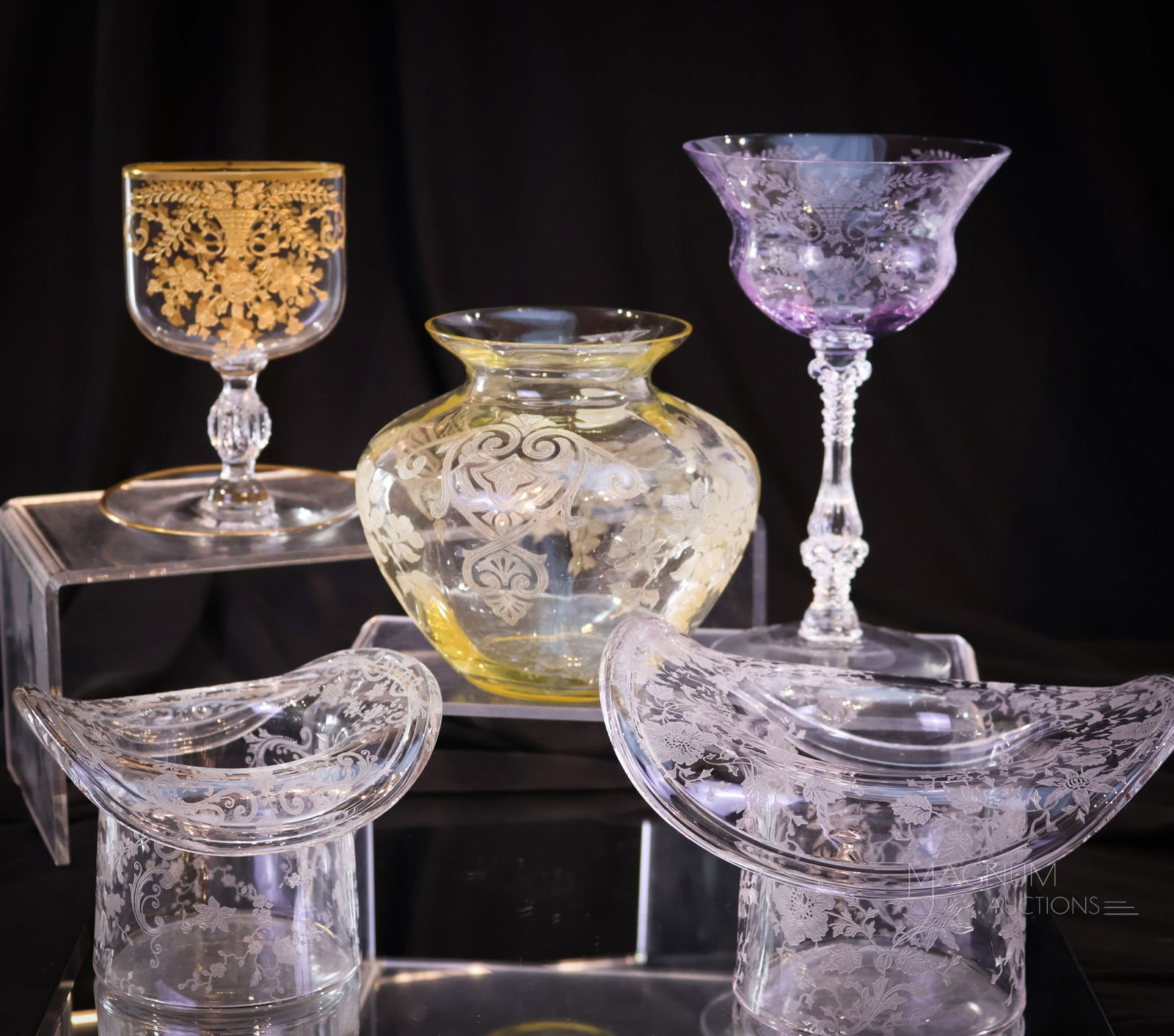 5 pc Lot Cambridge Glass (1 of 7)