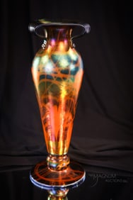 Imperial Freehand Heart & Vine Glass 11" Vase