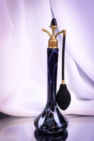 Imperial Freehand Art Glass Devilbiss Perfume Atomizer