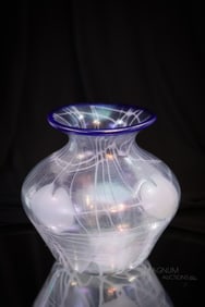 Imperial Freehand Art Glass Iridescent Vase