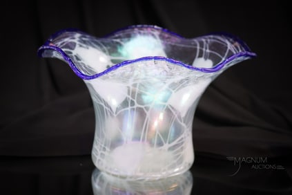 Imperial Freehand Iridescent Art Glass Vase