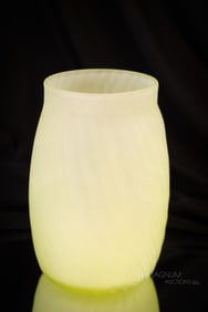 Rare Hobb's Victorian Vaseline Cased Celery Vase
