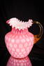Phoenix Pink Cased Honeycomb Victorian Glass Water Pitcher