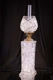 U.S. Glass Illinois Victorian EAPG Glass Oil Lamp