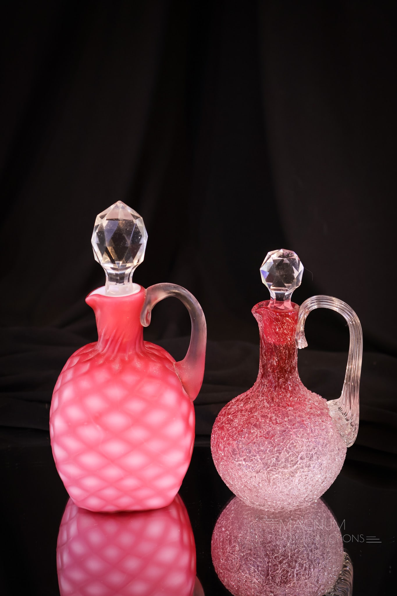 2 pc Lot Victorian Art Glass Phoenix & More Cruets (1 of 10)