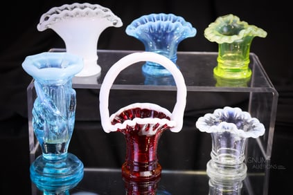 6 pc Lot Fenton Art Glass Miniatures