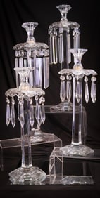 2 Pairs Heisey Glass "Classic" Candlesticks