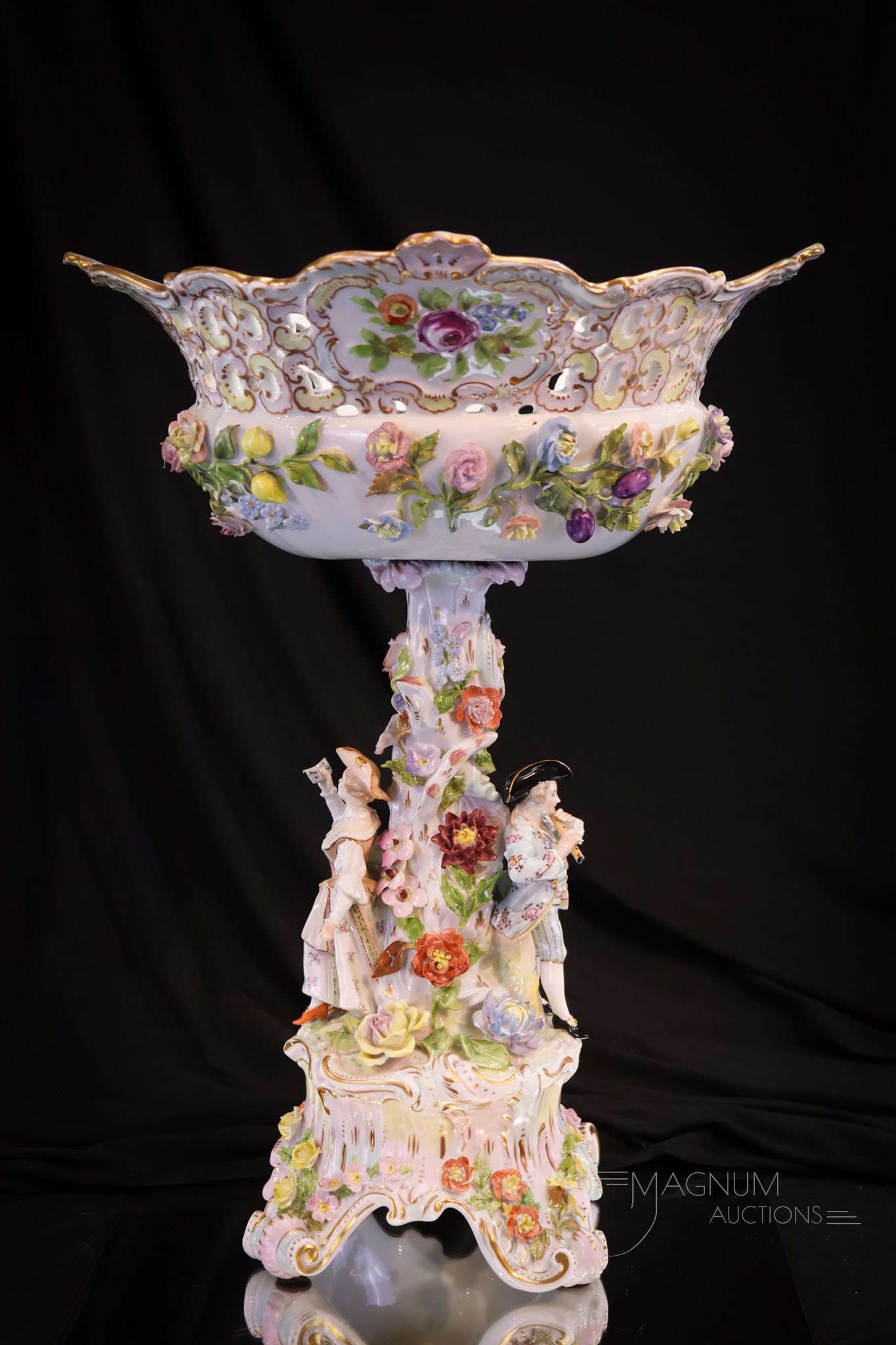Large 16 1/2" German Porcelain Figural Compote (1 of 13)