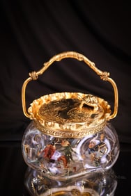Mt. Washington Victorian Glass Napoli Palmer Cox Brownies Sweetmeat