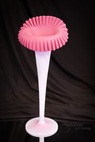 13" Mt. Washington Victorian Peachblow Glass Jack in the Pulpit Vase